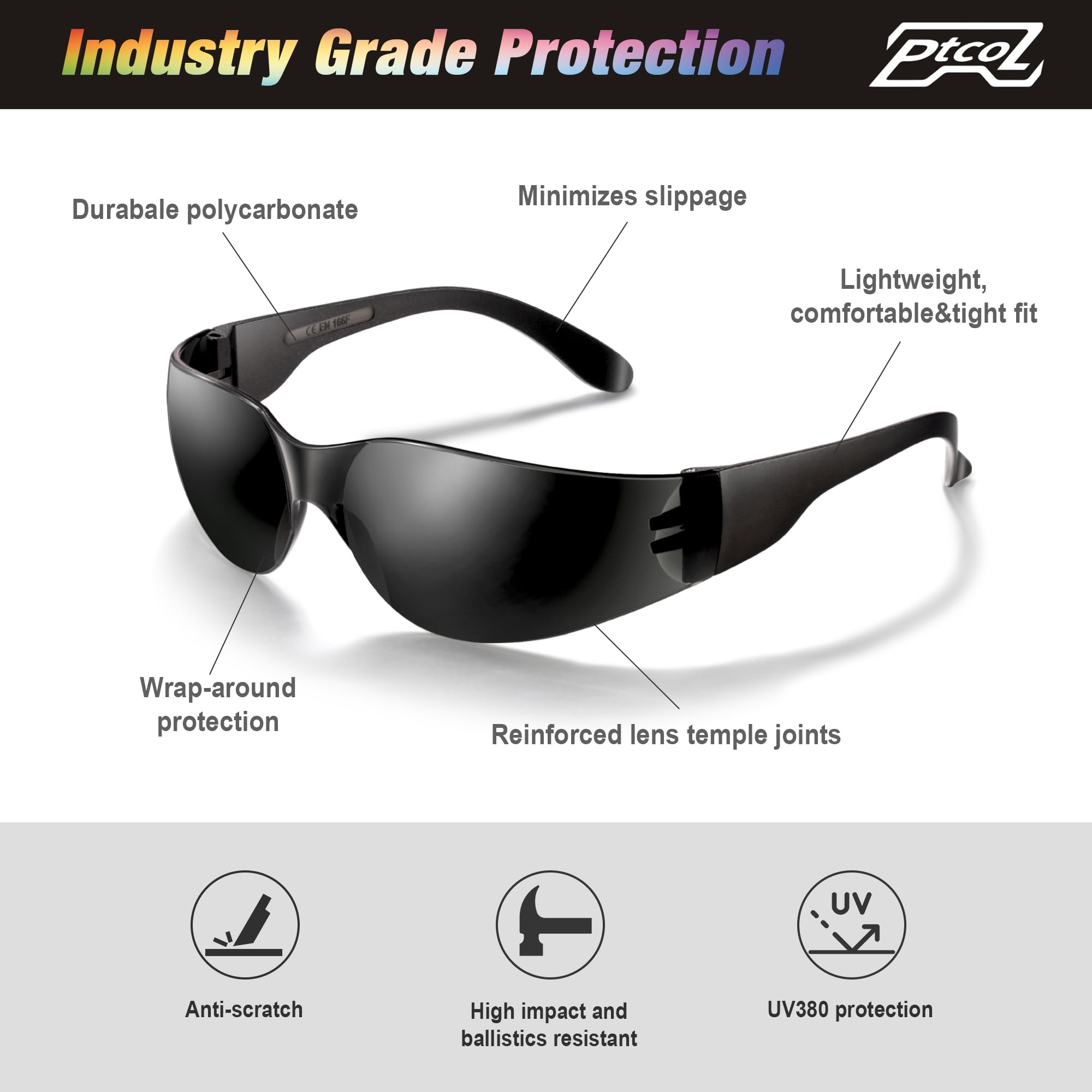 [28 PCS] Safety Glasses (Bulk Pack of 24+4) with ANSI Z87.1 Certified
