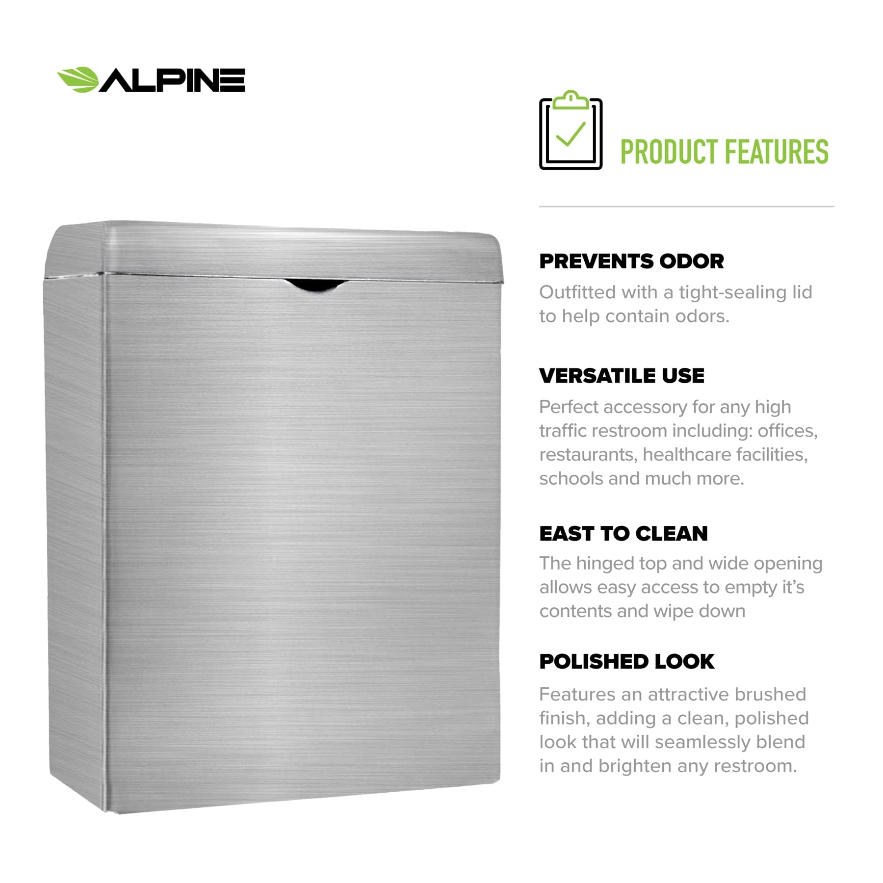 Sanitary Napkin Receptacle – Wall Mounted Tampon Holder For Bathroom