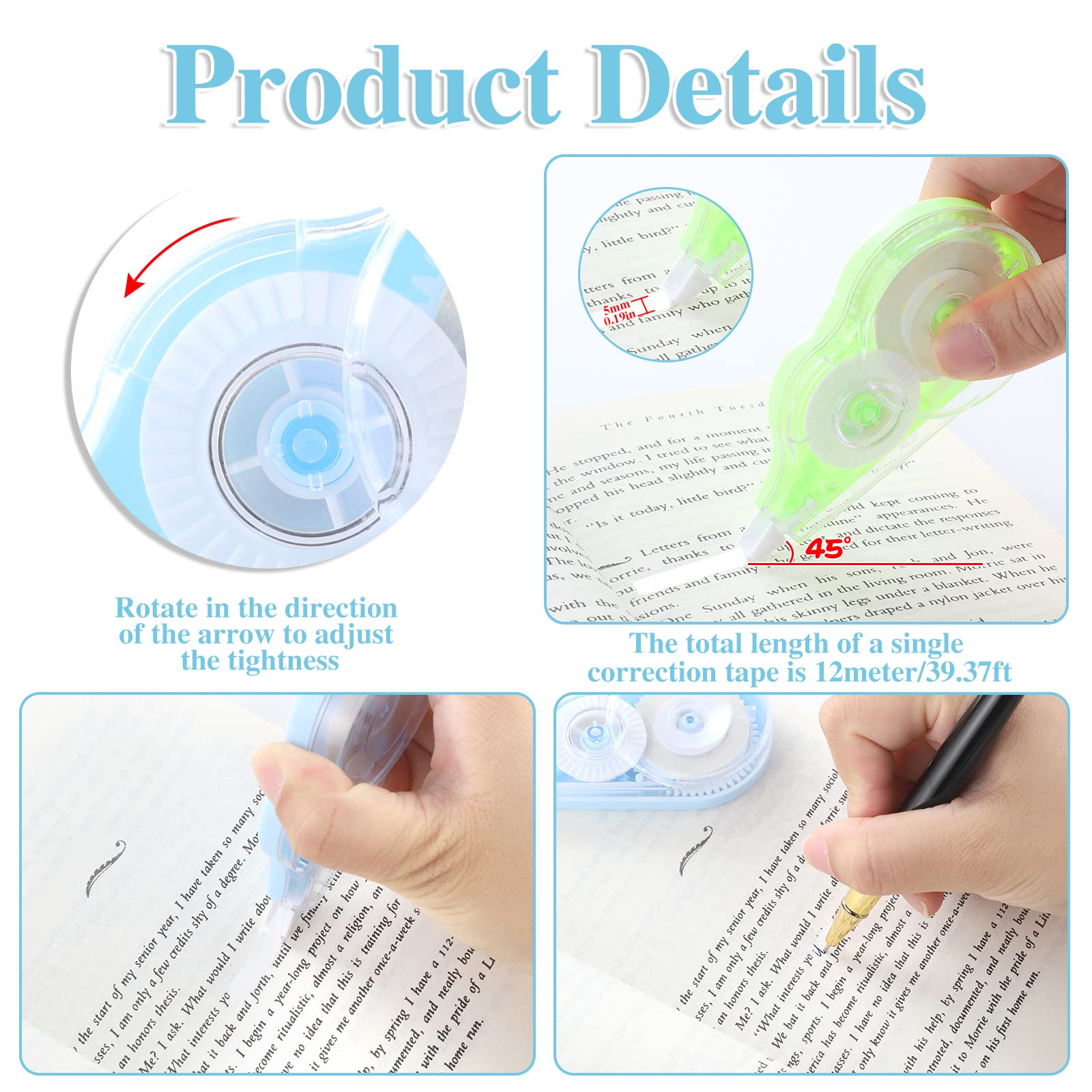 36 Count White out Tape, 39.3 Feet Each Correction Tape