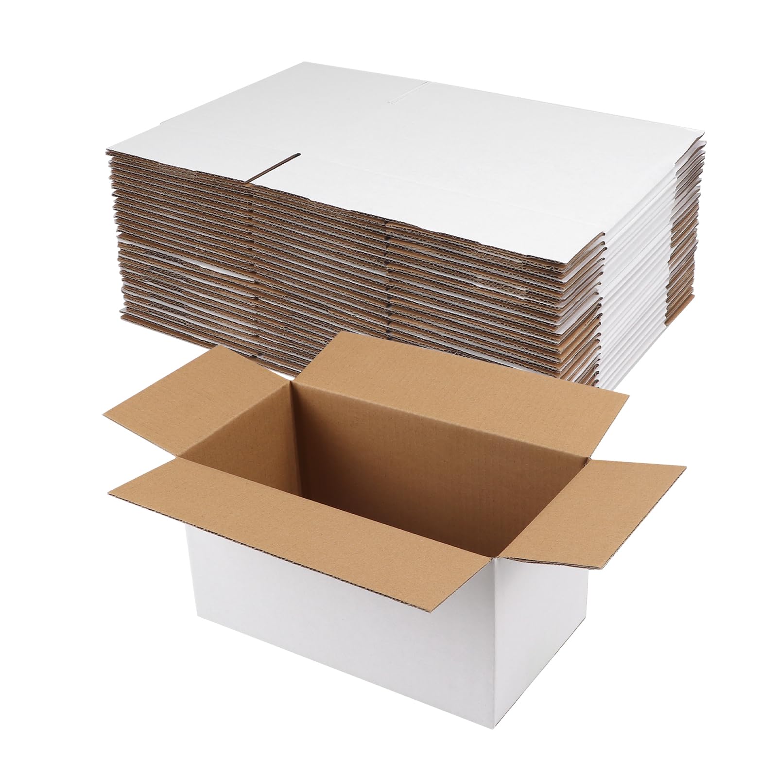 White Corrugated Cardboard Box (Set of 25)