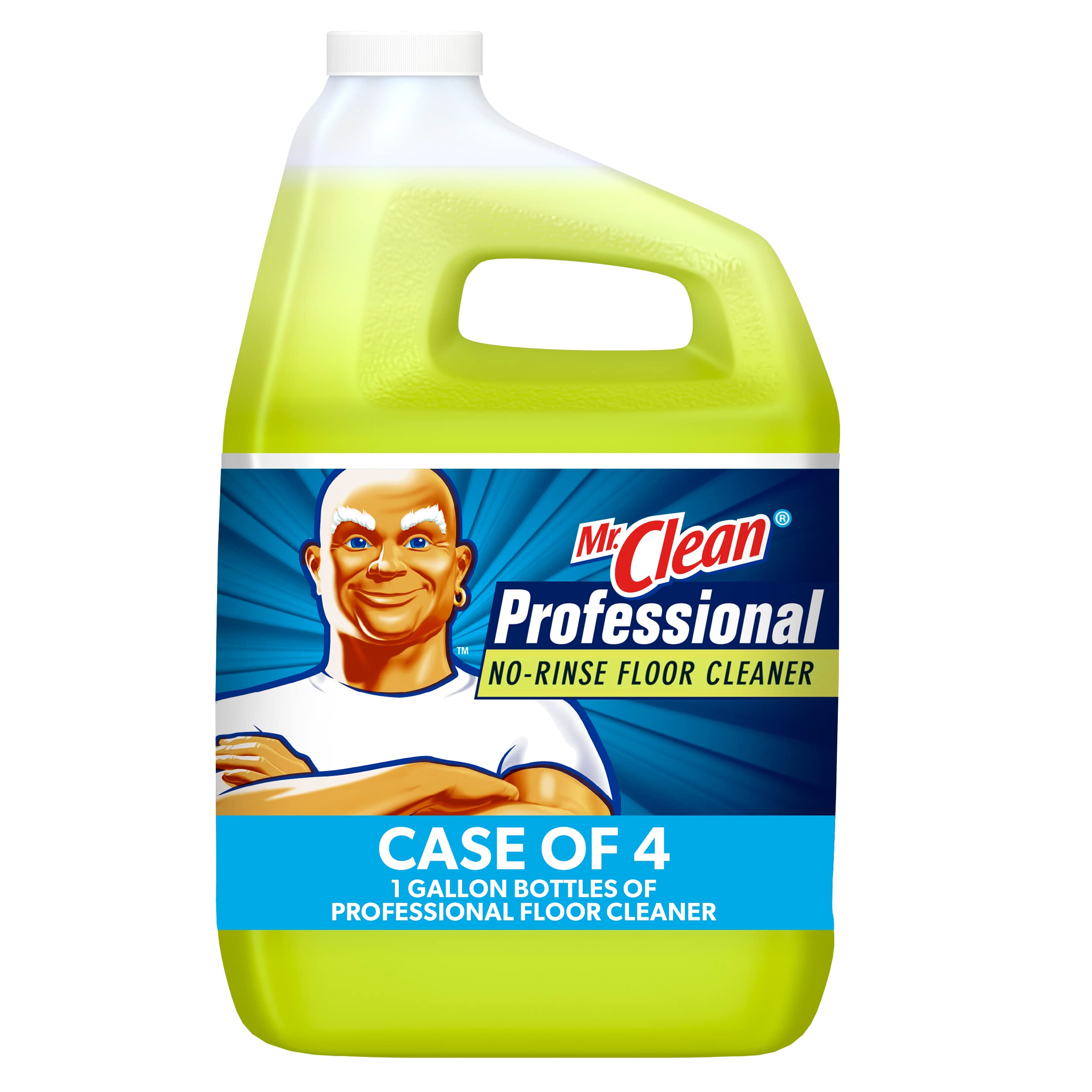 Mr. Clean Professional Floor Cleaner, Bulk No-Rinse Ready to Use Cleaner Refill - 1 Gal. (Case of 4)