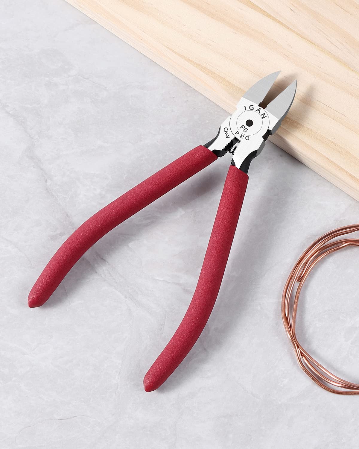 P6 6-inch Ultra Sharp & Powerful Side Cutter Clippers with Longer Flush Cutting Edge