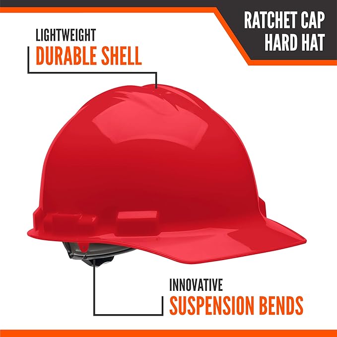 [1 / 2 / 20 PCS] Construction Hard Hat for Safety, Ratchet Cap Style, OSHA/ANSI Compliant