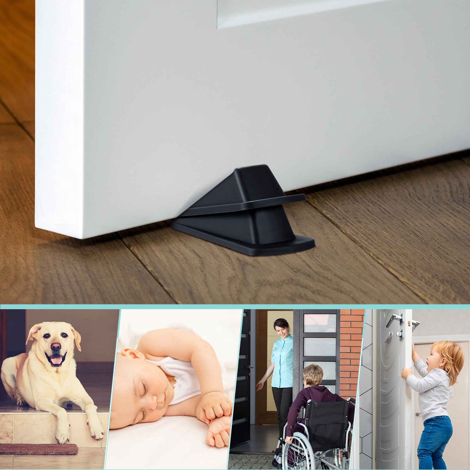 18/36/72 Pcs Rubber Door Stoppers for Bottom of Door