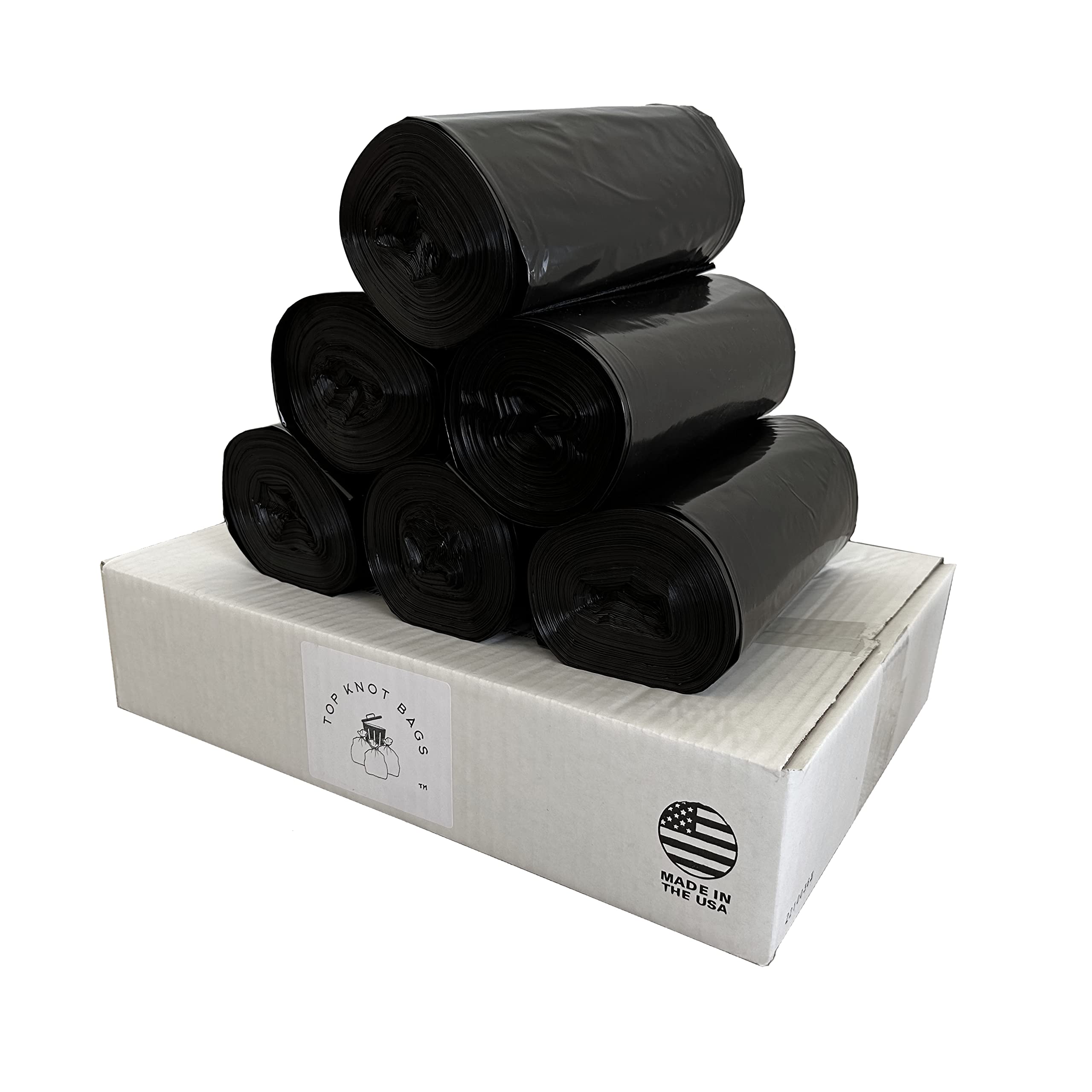 33 Gallon Garbage Trash Bag 33X39" 1.2 Mil Black 150 Count