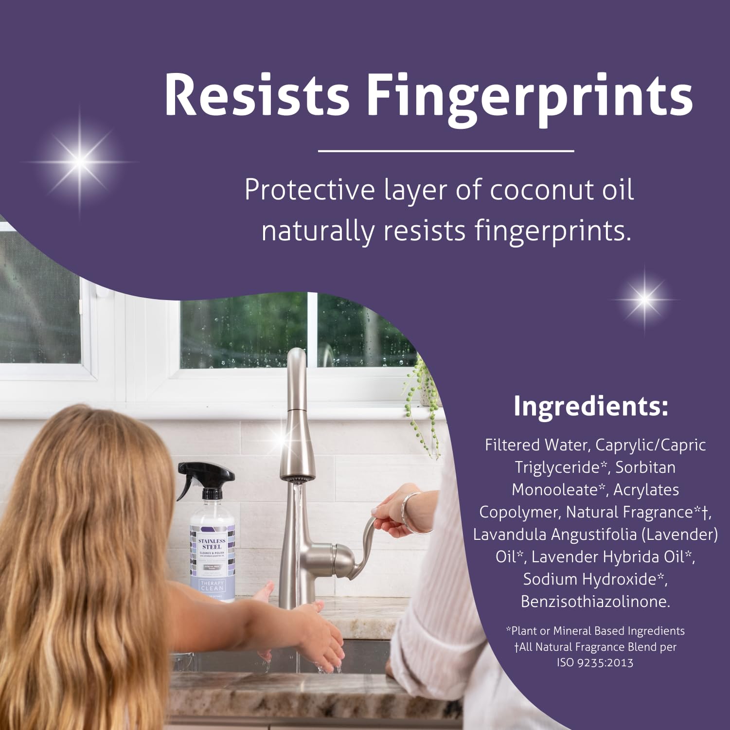 Therapy Stainless Steel Cleaner, Lavender Essential Oil Scent