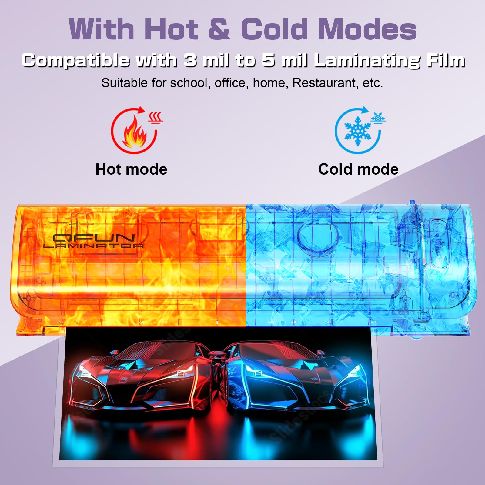 13 Inch Wide Thermal Laminator Machine 11x17 Laminator, A3/A4/A5/A6