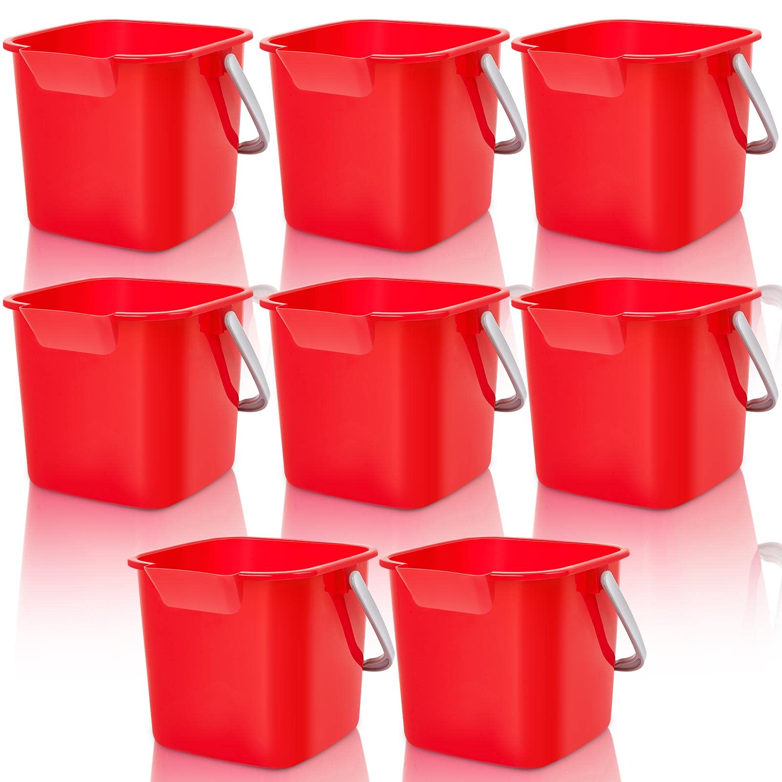 8 Pcs Sanitizing Bucket 3 Quart Cleaning Bucket (8 PCS)