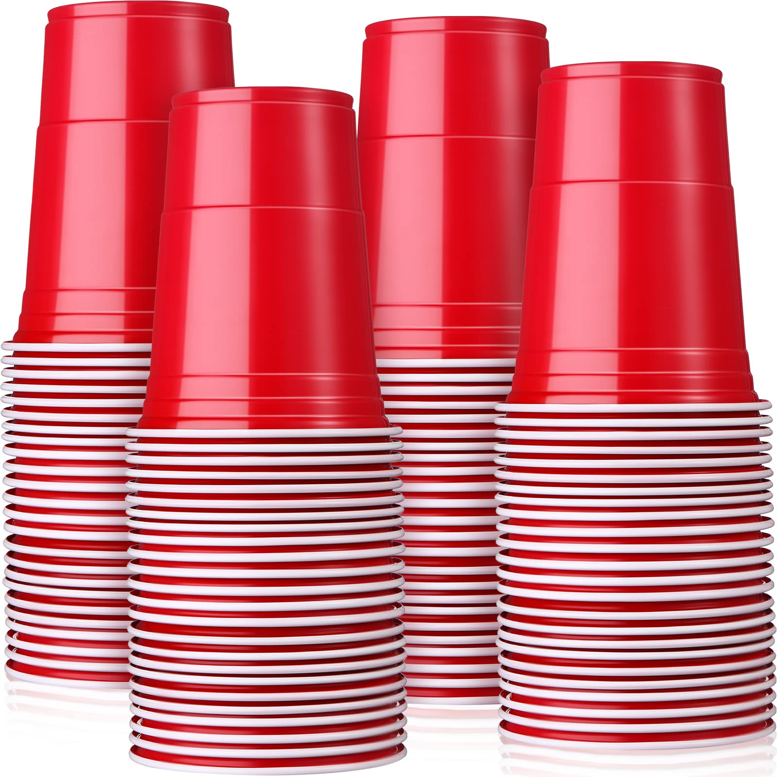 [200 PCS] 16 oz. Plastic Disposable Party Cups