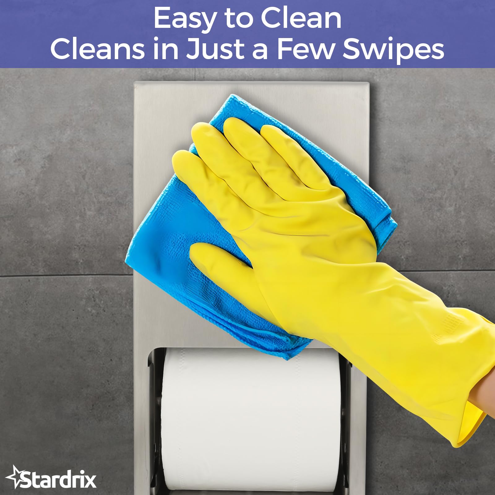 Stardrix 2 Roll Stainless Steel Commercial Toilet Paper Dispenser