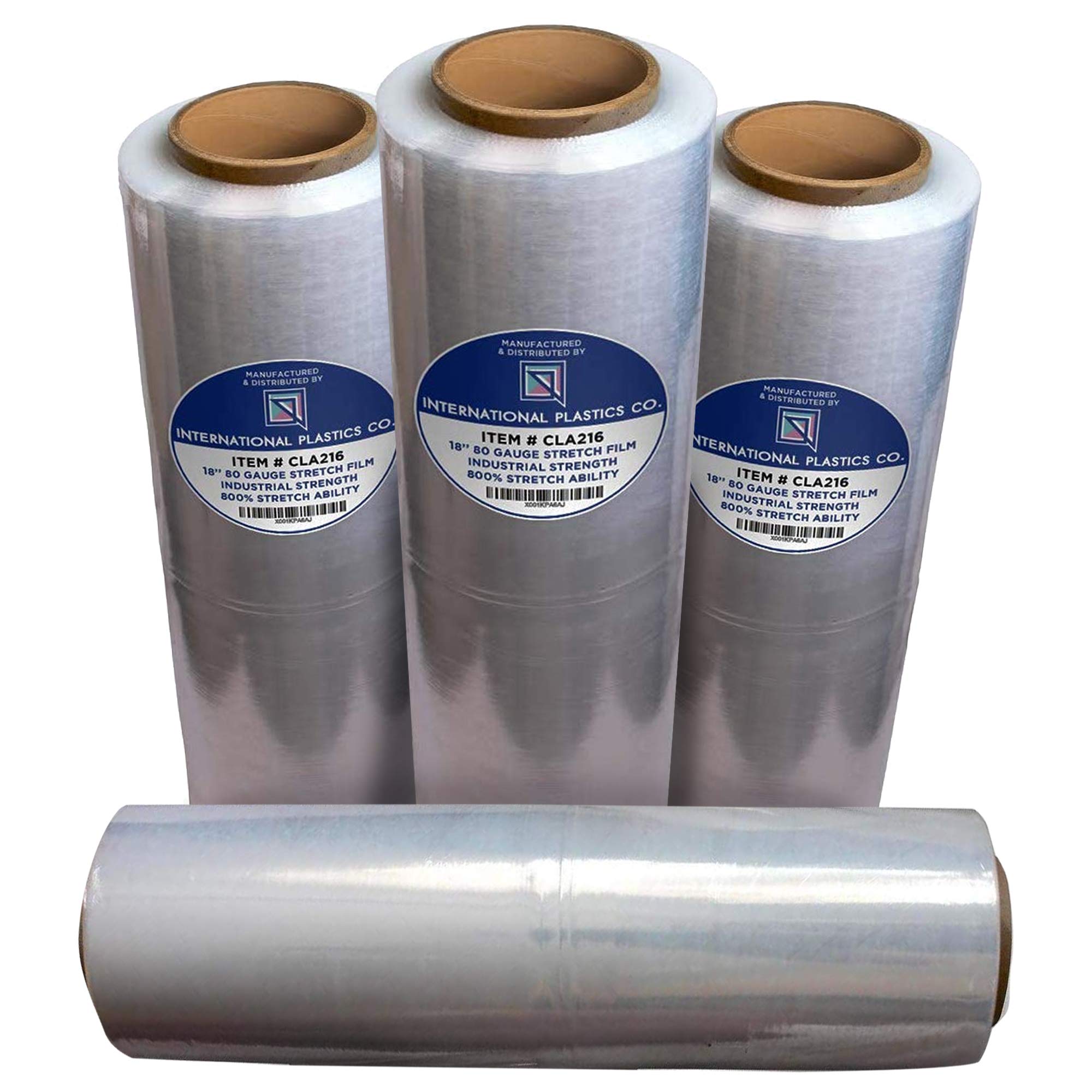 18" Stretch Film/Wrap 1500 feet 7 Layers 80 Gauge Industrial Strength 800% Stretch 20 Microns