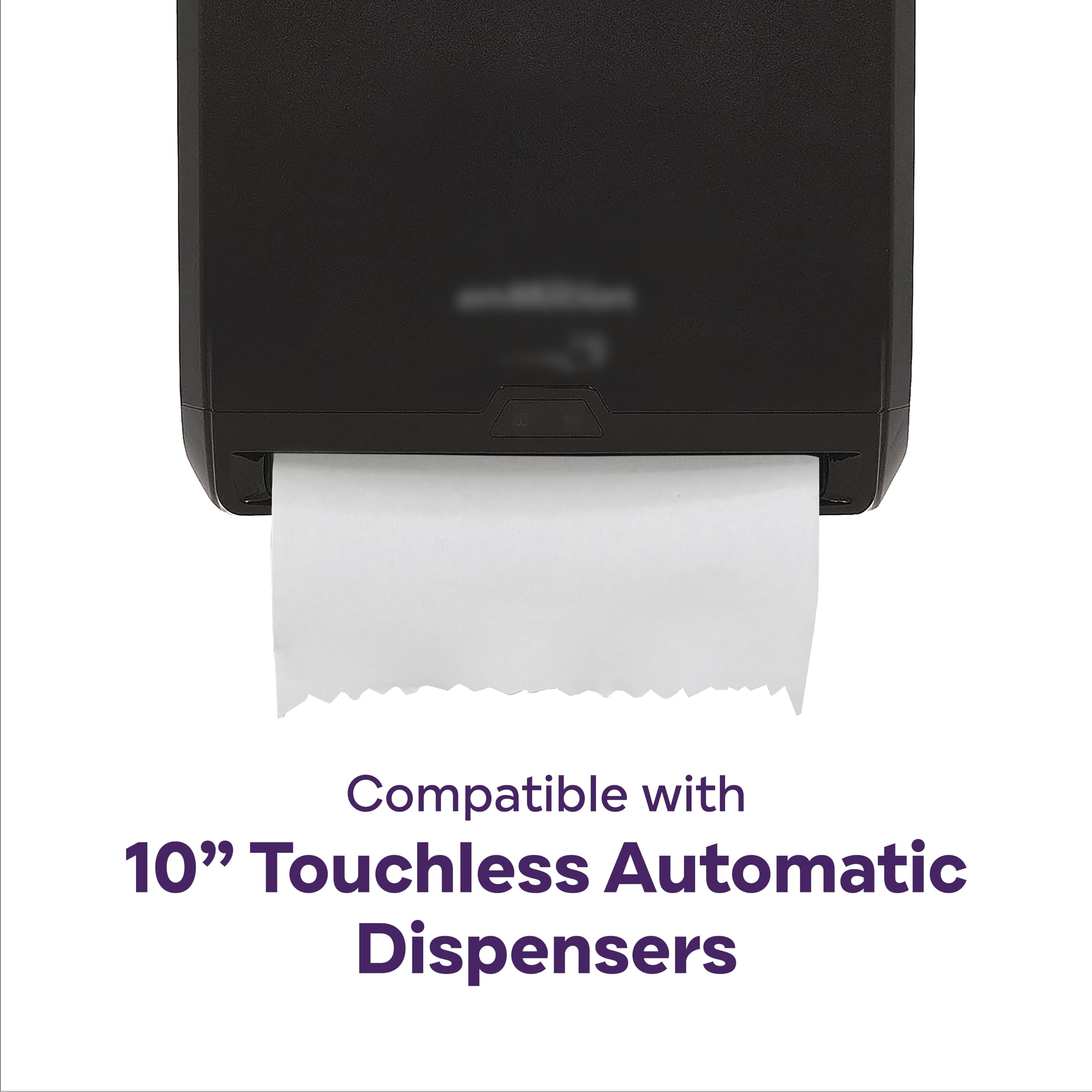 Industrial Paper Towels 10 x 800 White Roll Towels High Capacity Premium Quality (TAD Fabric Cloth Like Texture) Fits Touchless Automatic Commercial Towel Dispenser (Packed 6 Rolls)