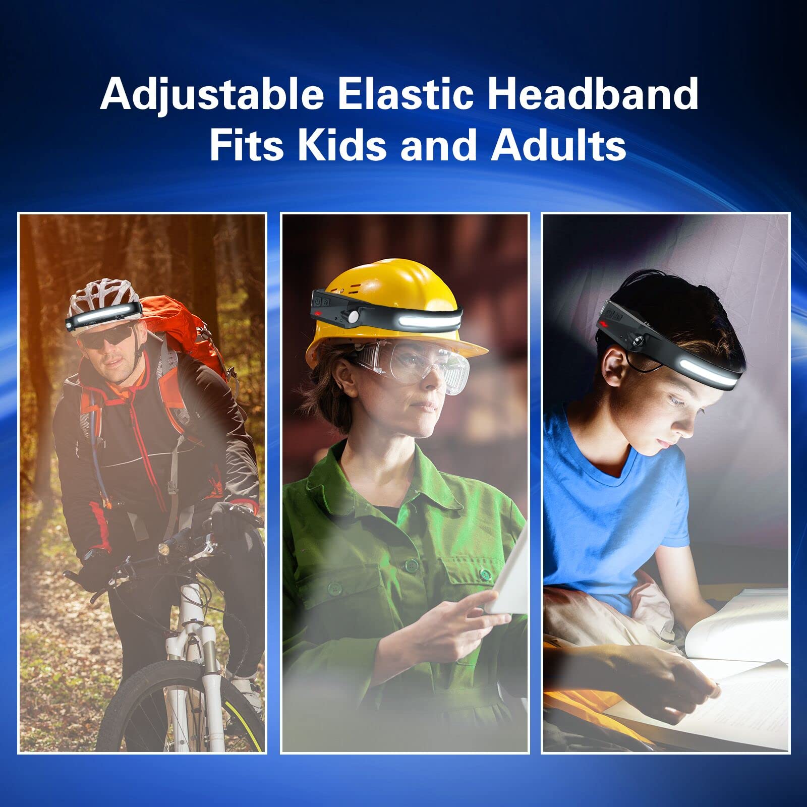 [1 / 2 Packs] Rechargeable Headlamps, Bright LED Headlamp Flashlight 1000 Lumen