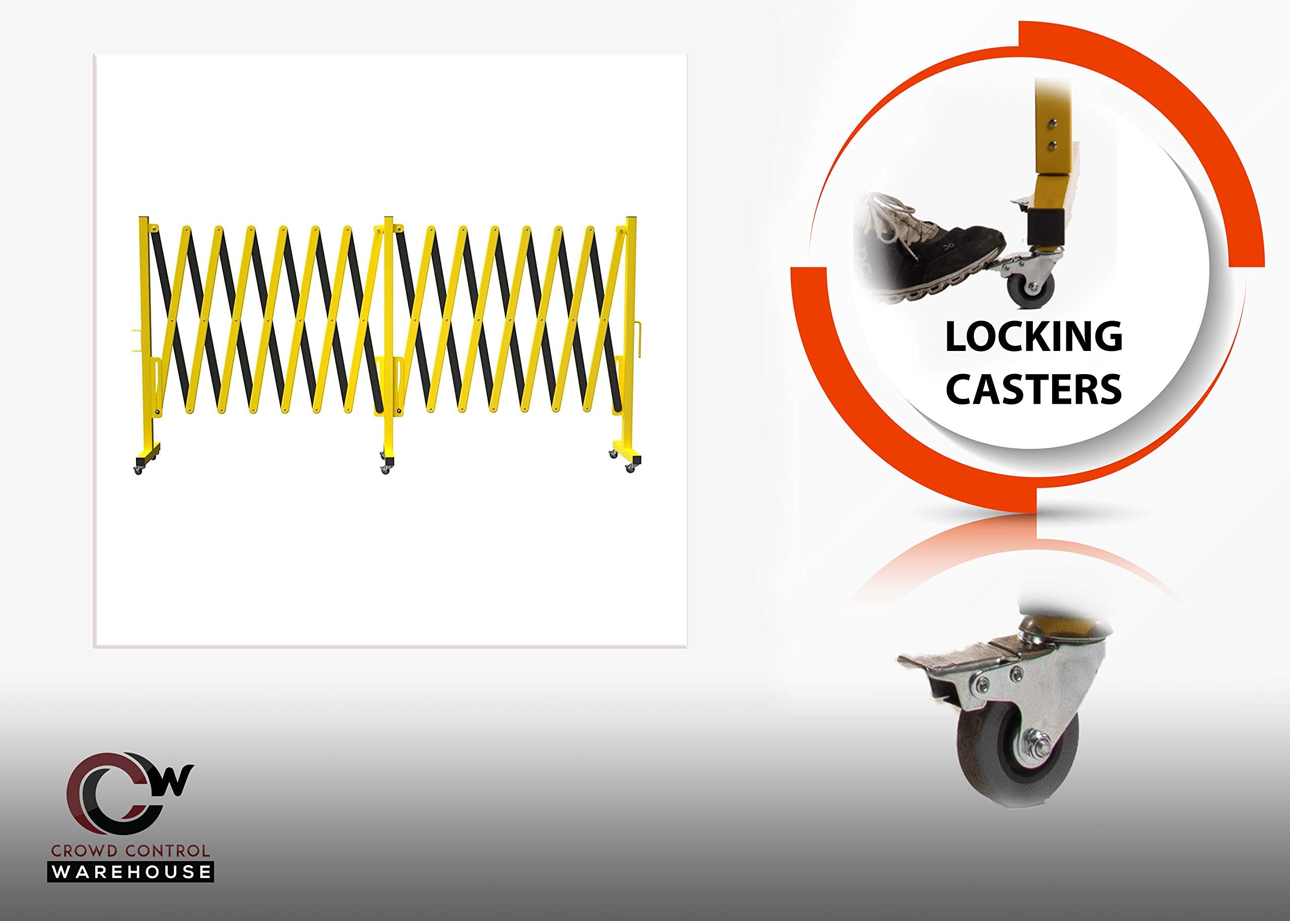 [1 PC] Industrial Expandable Metal Barricade, 11 & 16 Feet