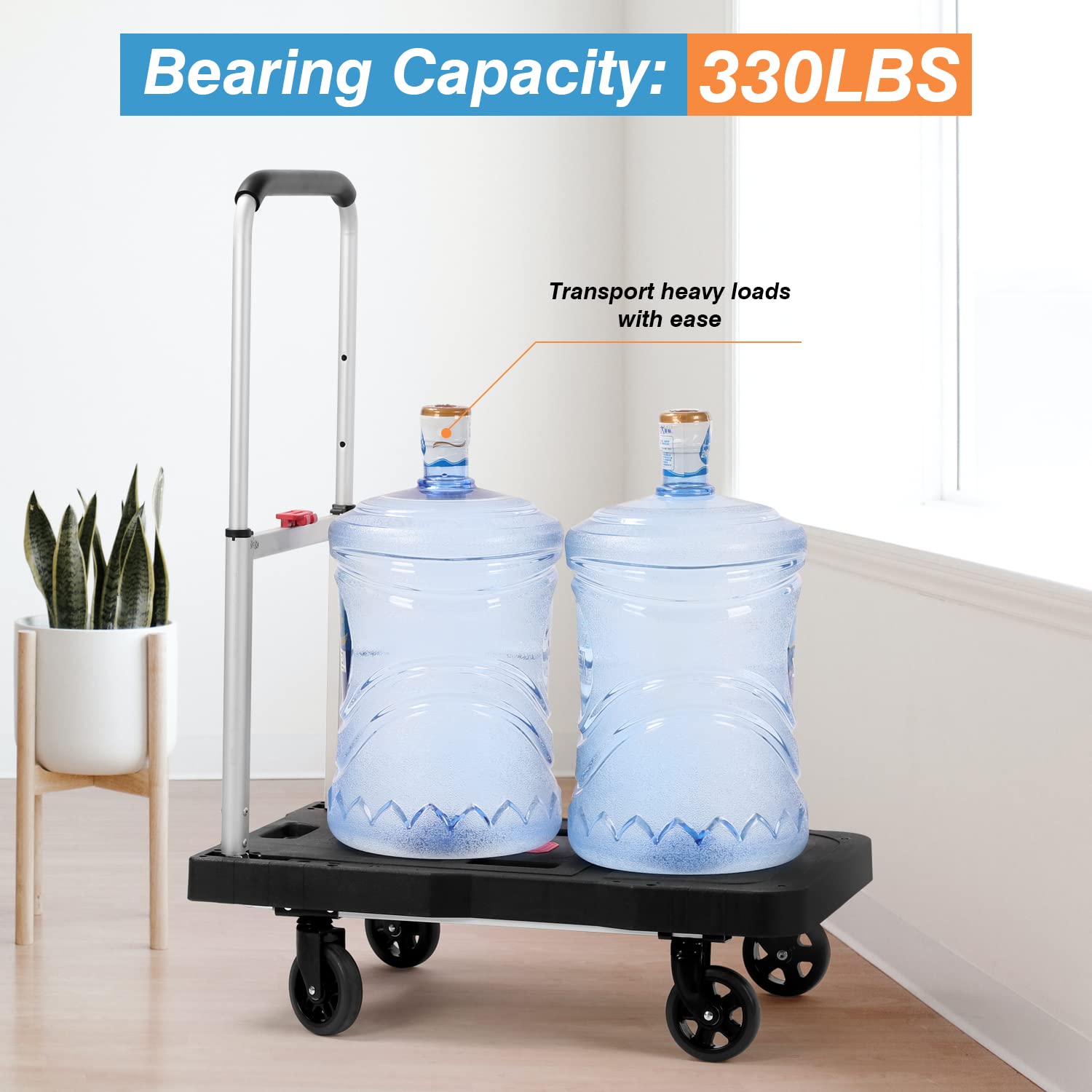 Platform Truck Foldable Push Cart Dolly 330lb Weight Capacity