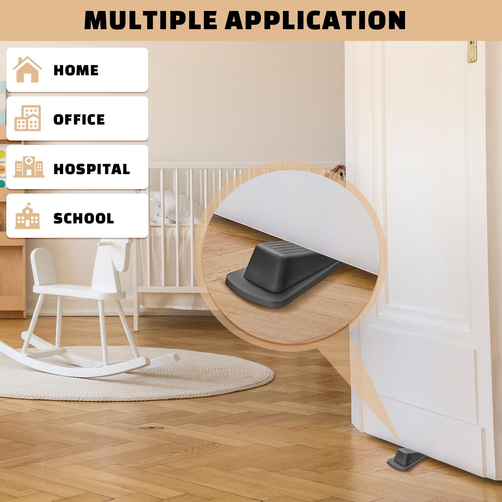 18/36/72 Pcs Rubber Door Stoppers for Bottom of Door