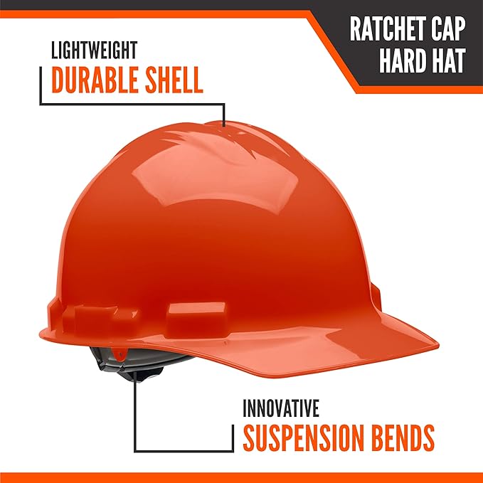 [1 / 2 / 20 PCS] Construction Hard Hat for Safety, Ratchet Cap Style, OSHA/ANSI Compliant