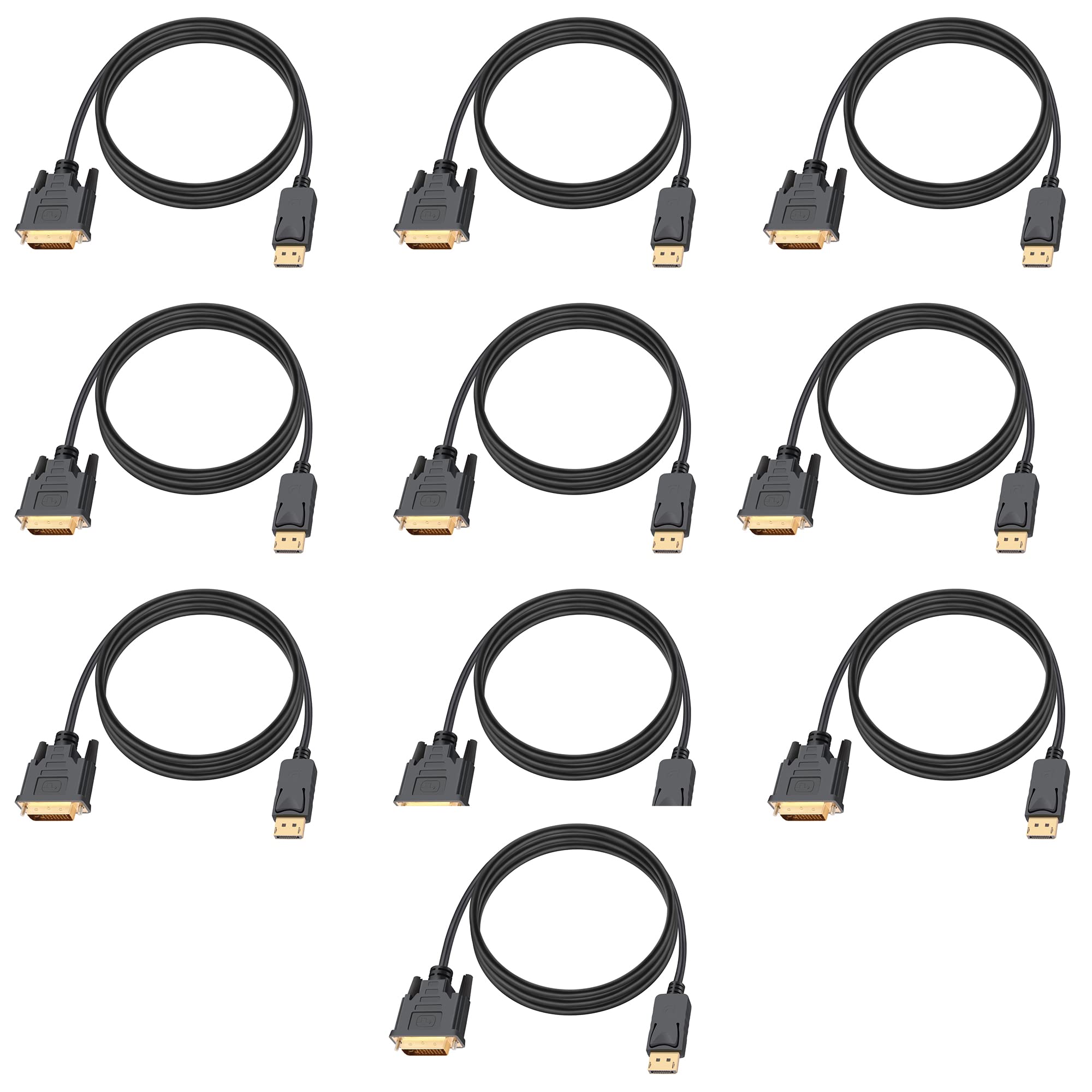 [1 / 5 / 10 PCS] DisplayPort to DVI Adapter, DP to DVI Converter Male to Male Display Port DVI Cable