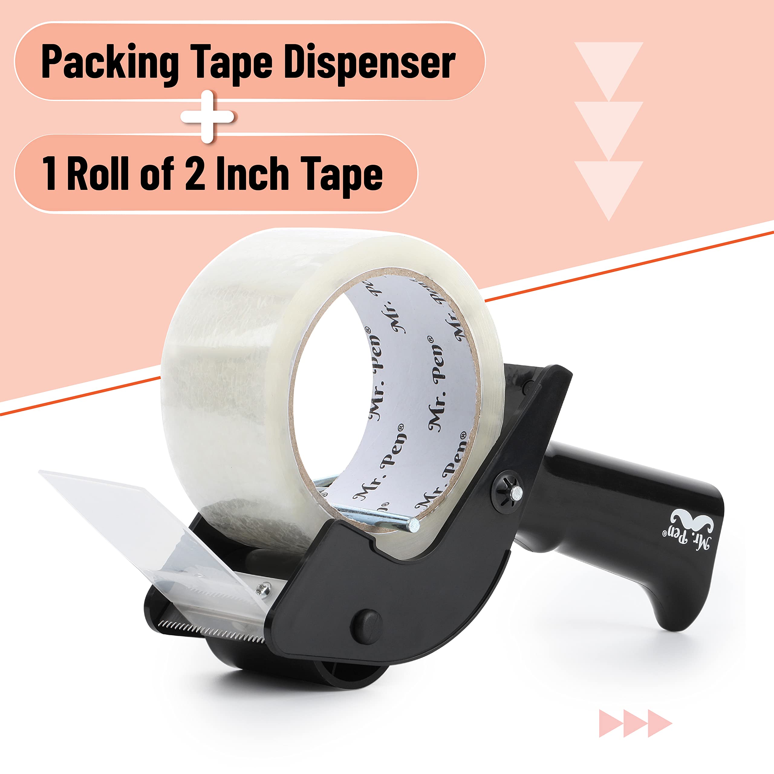 Packing Tape Dispenser Gun, Tape Gun with a 2 Inch Roll of Tape