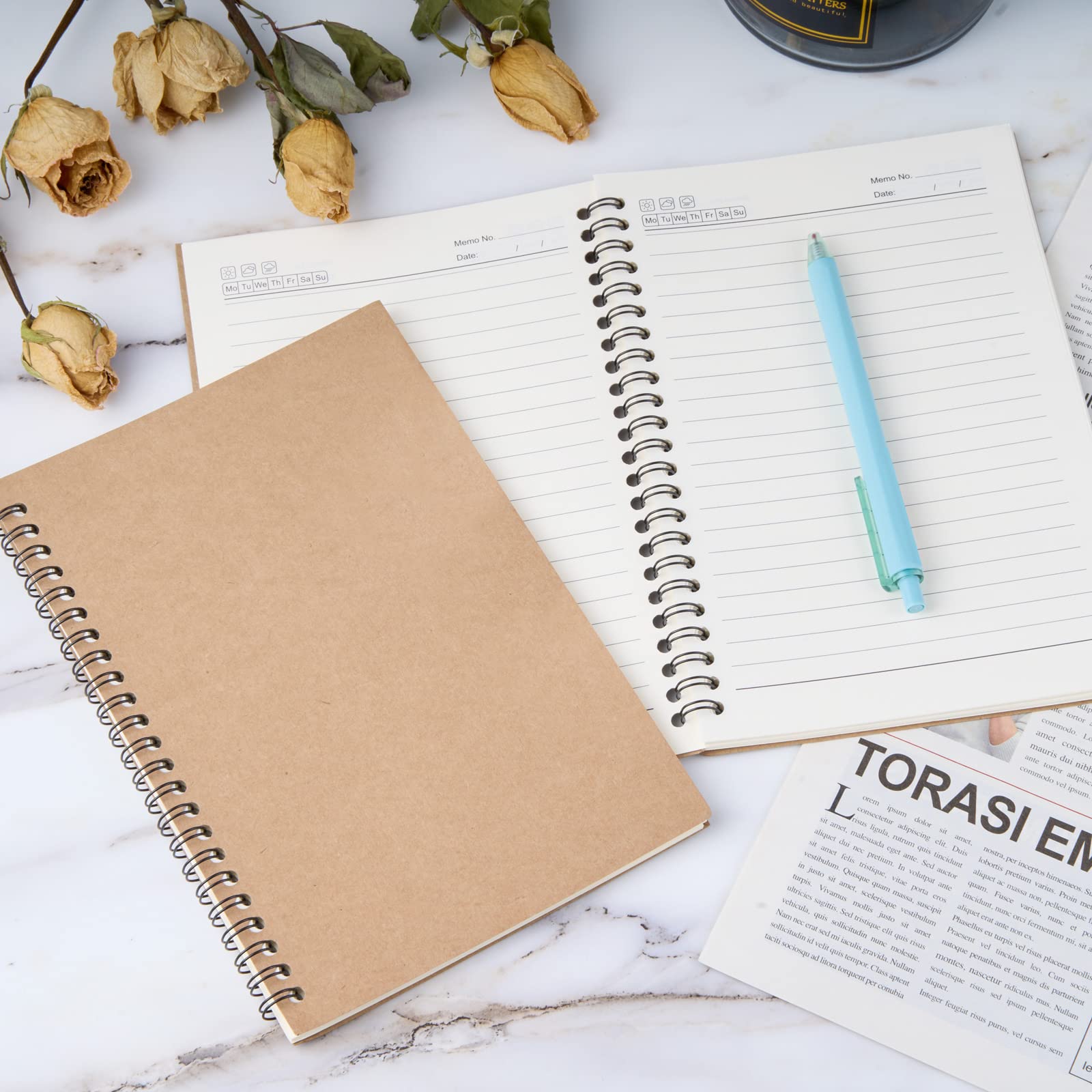 48 Pack A5 Spiral Notebook College Ruled Spiral Bulk, 100 Pages, 8.3 x 5.5 Inches