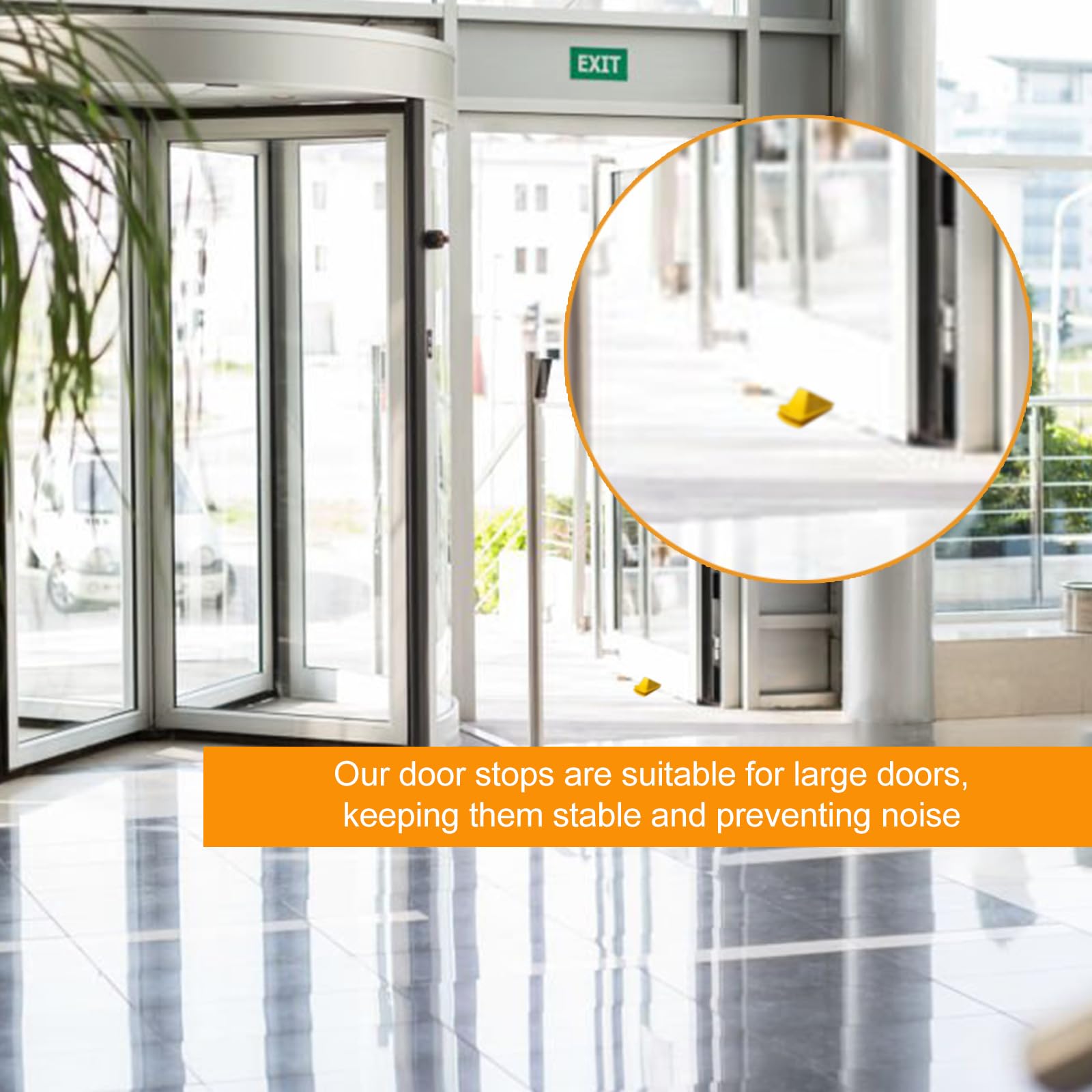 [5 Pack] Jumbo Door Stoppers for Floor