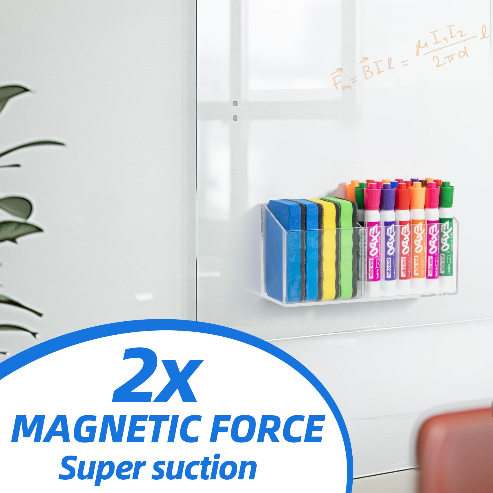 [1 CT] Magnetic Dry Erase Marker Holder