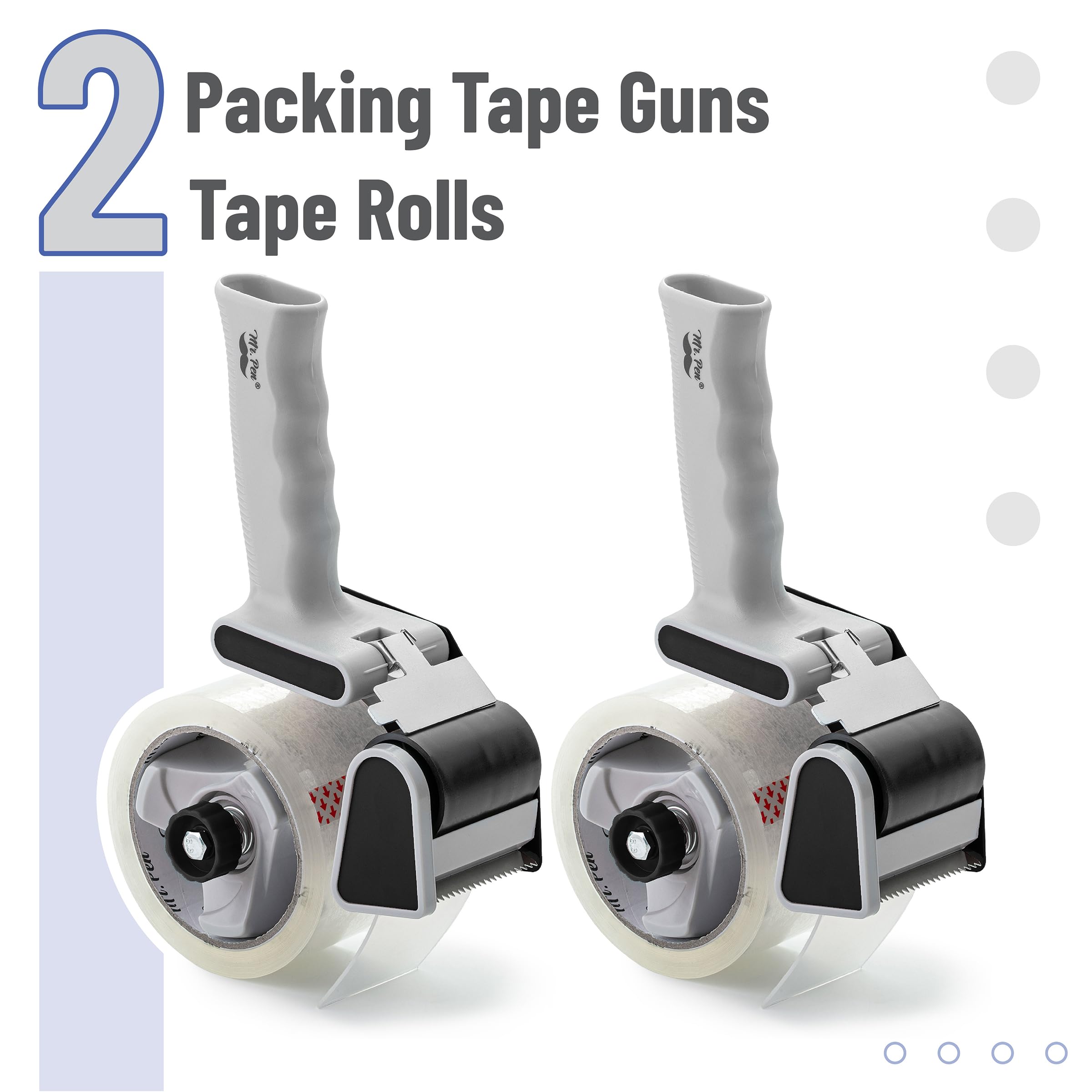 Packing Tape Dispenser Gun, Tape Gun with a 2 Inch Roll of Tape
