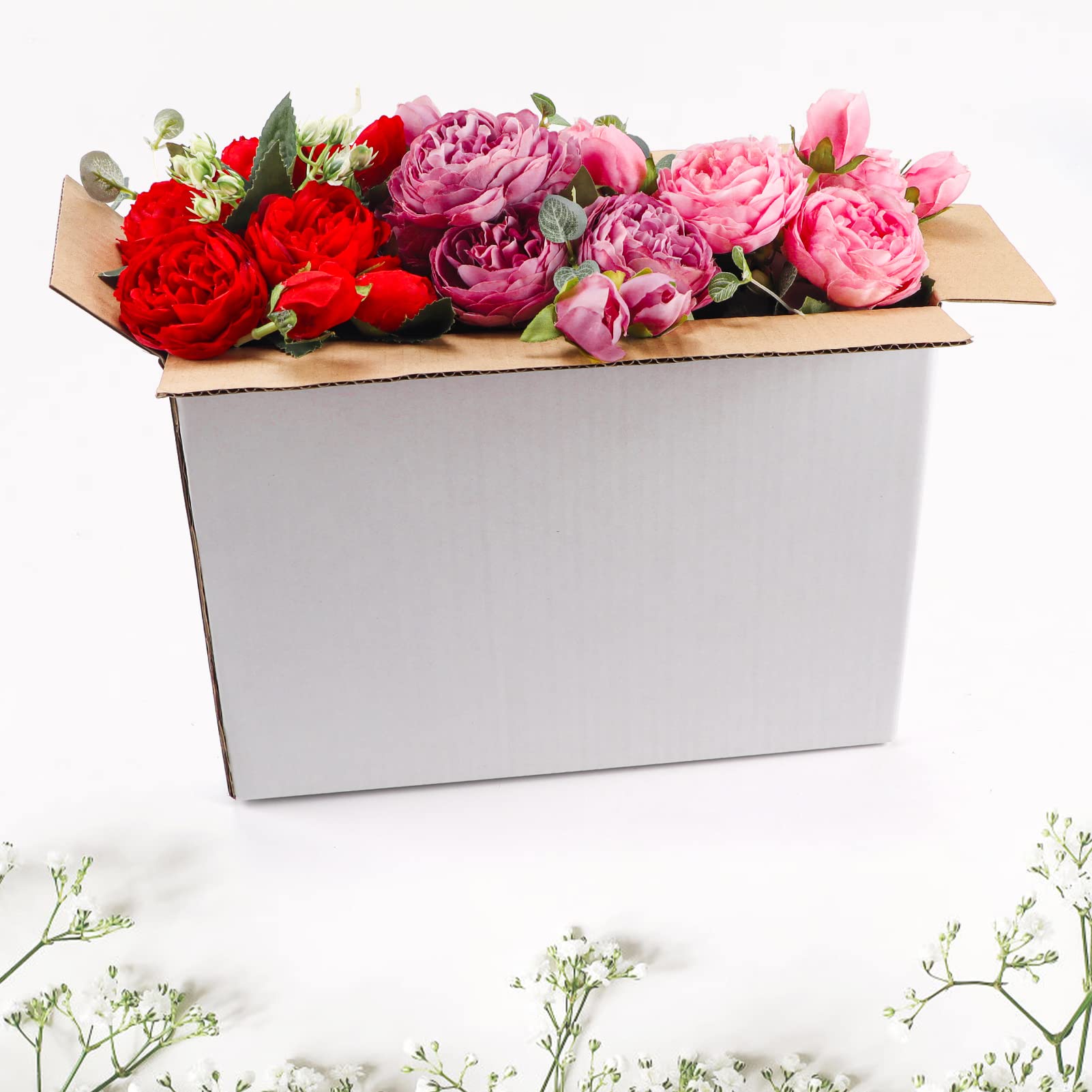 White Corrugated Cardboard Box (Set of 25)