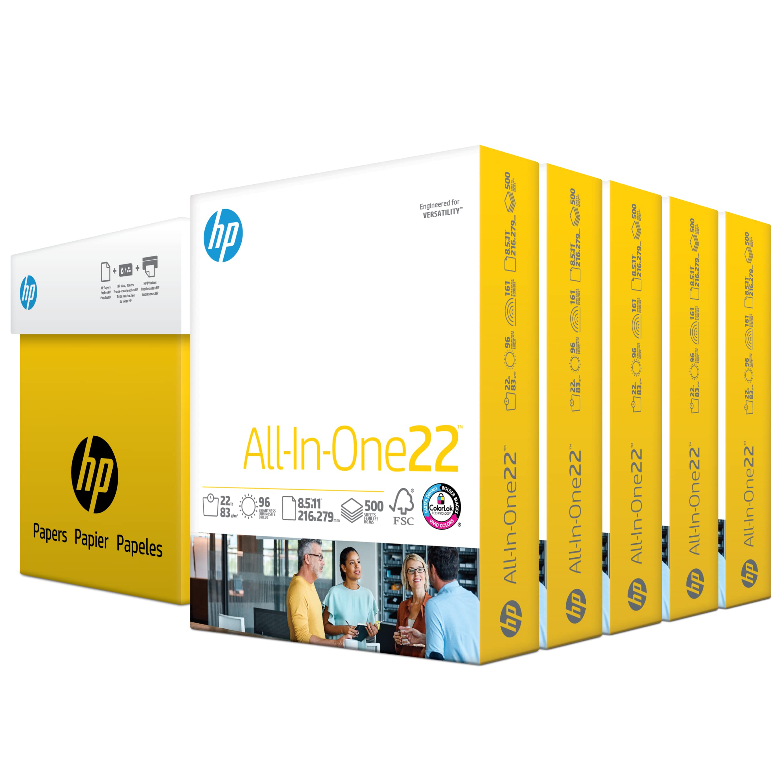 HP Papers | 8.5x 11 Paper | All-In-One 22 lb | 96 Bright| Made in USA - FSC Certified