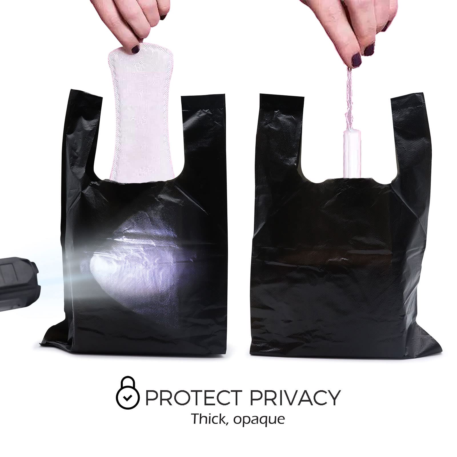 Personal Disposal Bags, Sanitary Napkin Bags Black Little Waste Bags Set of 300 Pack