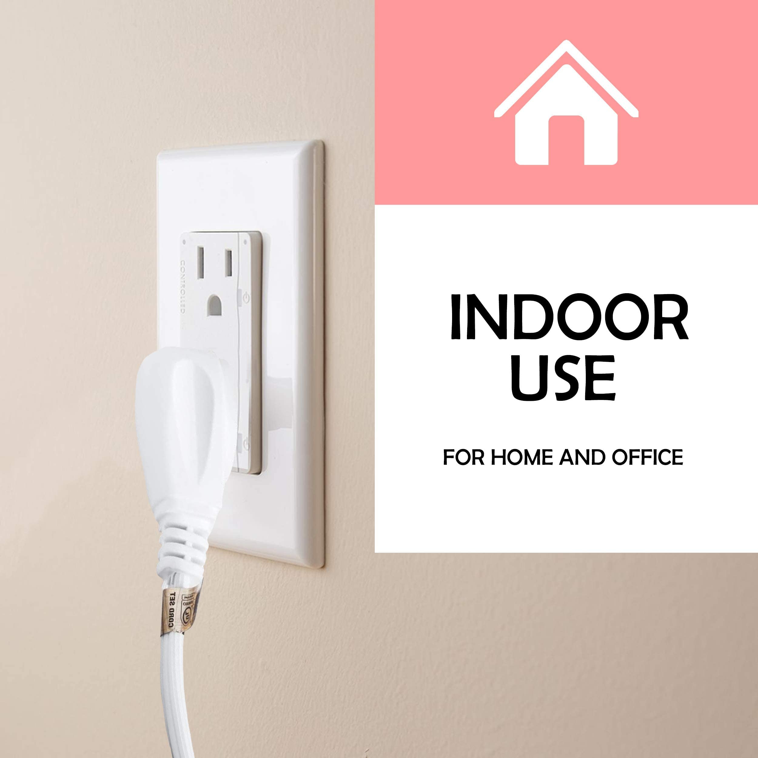 3 Prong Extension Cord with 3 Outlet Extension Cord - 15 ft/25 ft