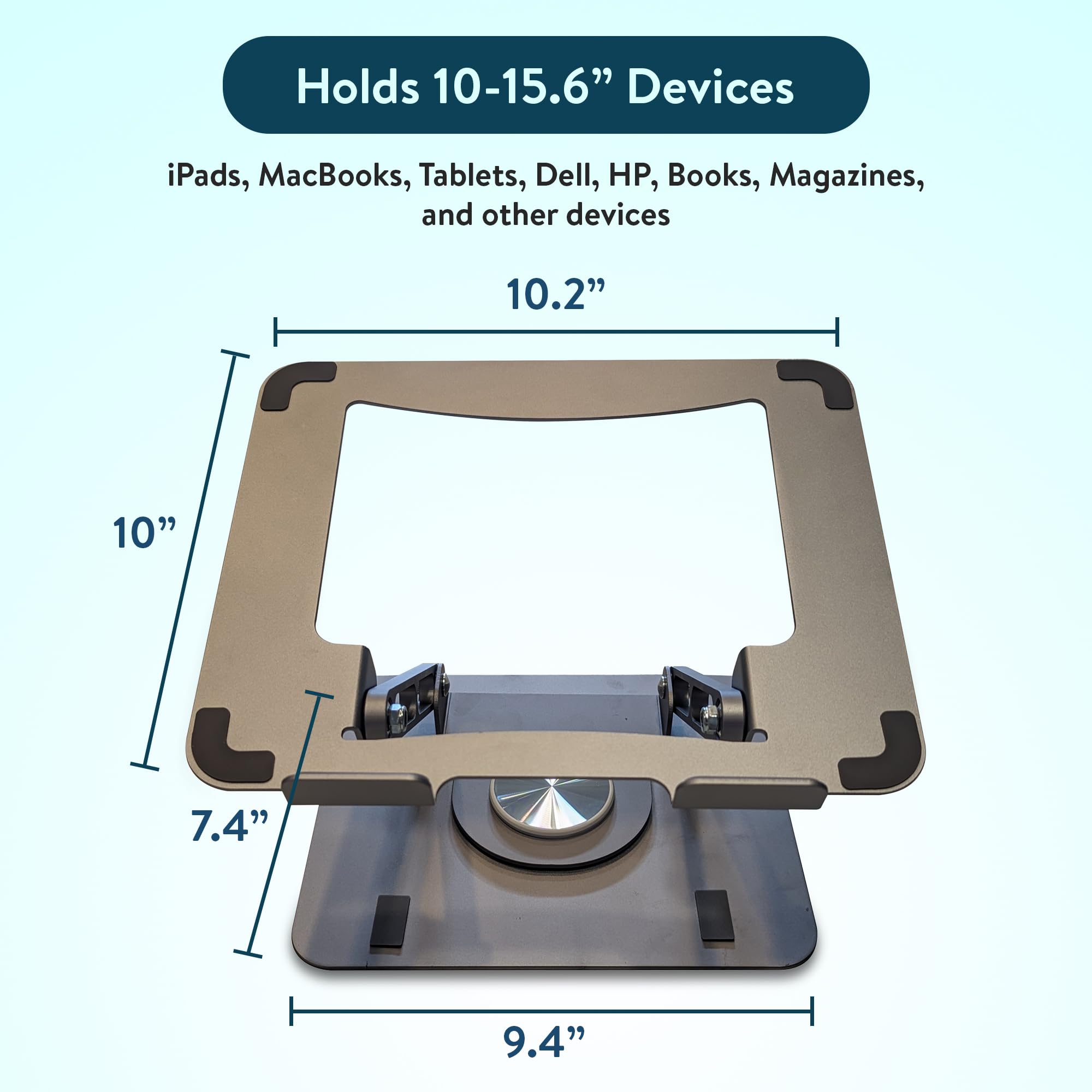 [1 PC] Swivel Laptop Stand for Desk, Adjustable-Raise, Tilt, Collapsible