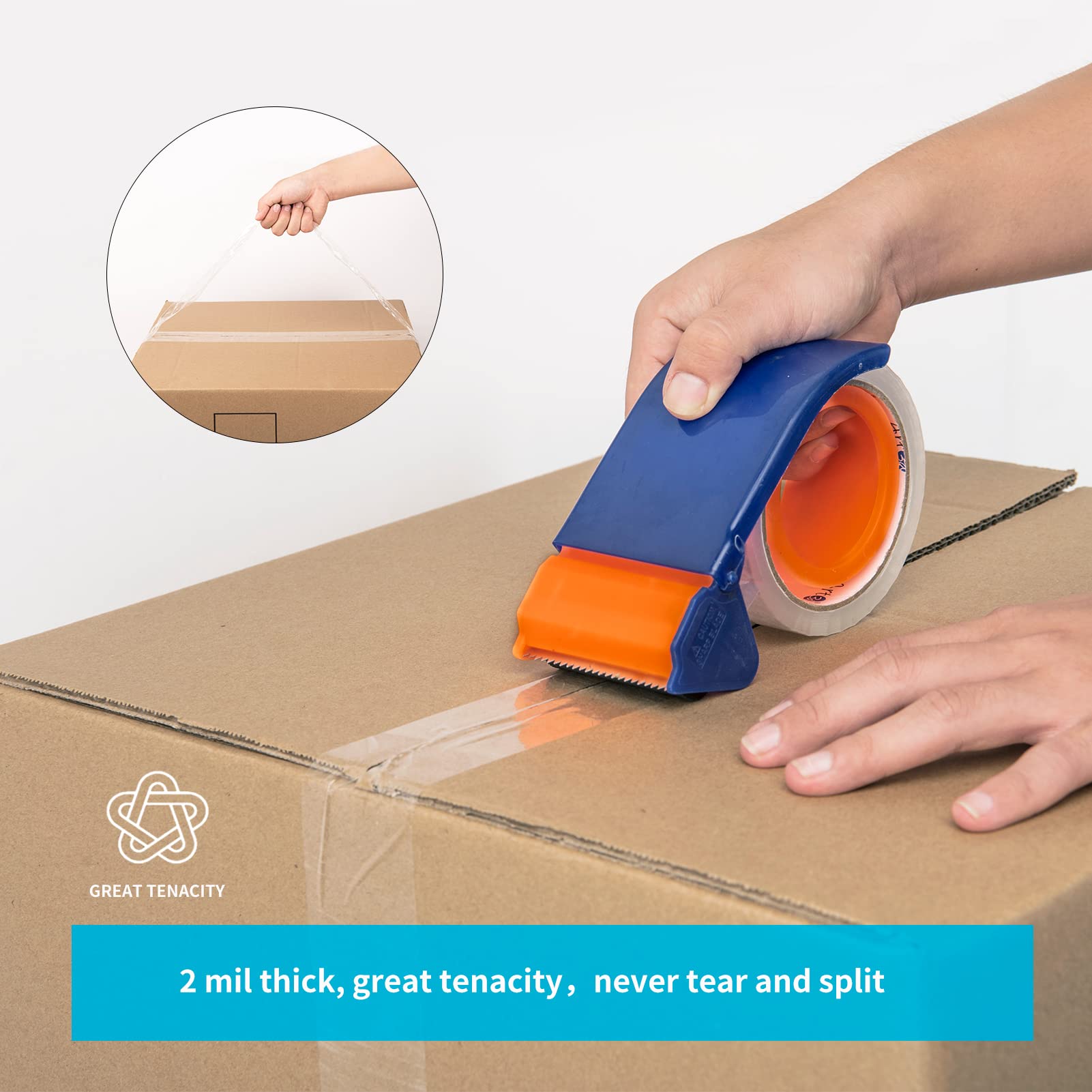 Carton Sealing Tape Heavy Duty, Clear Packing Tape