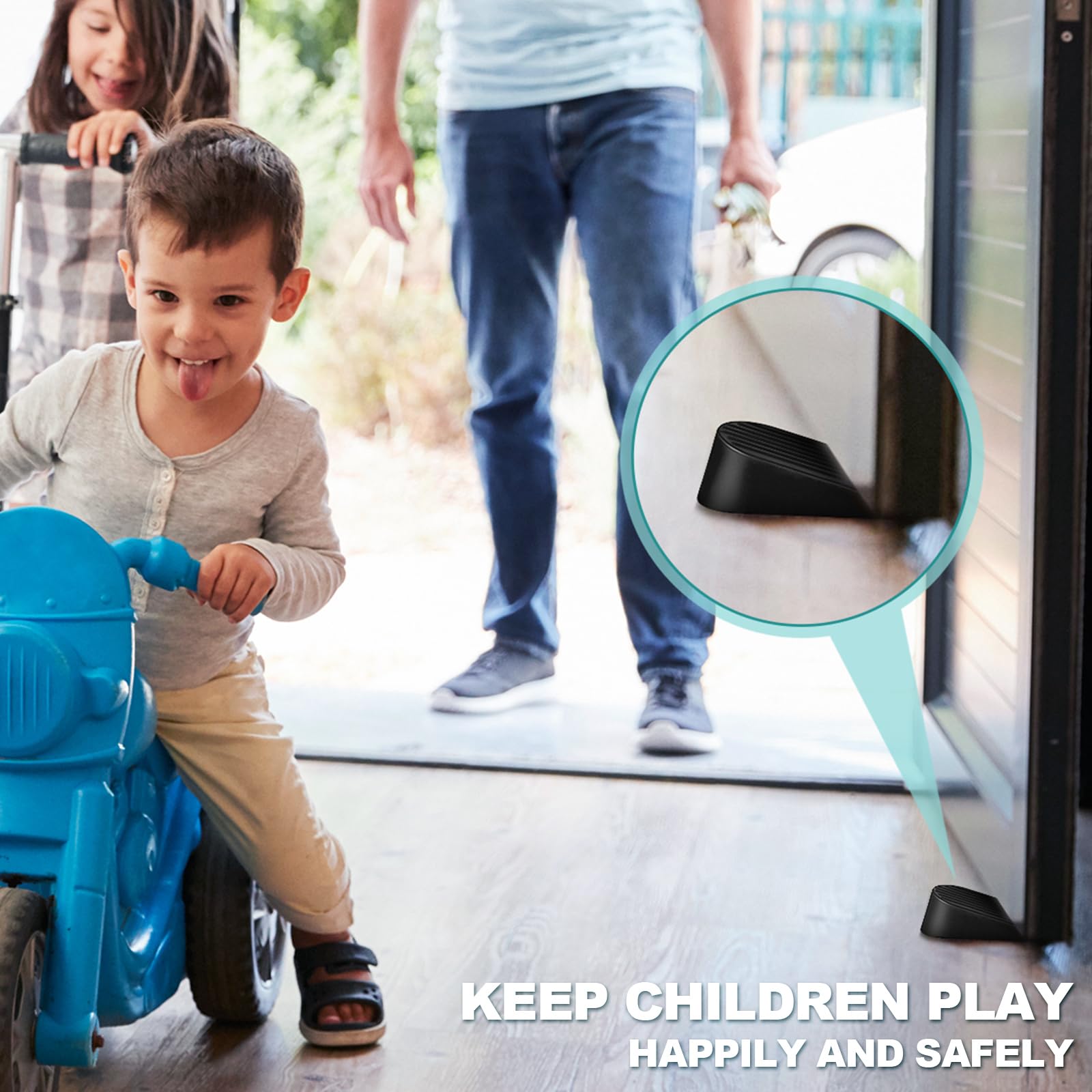 [4/6/8/16 Pack] Large Door Stoppers Heavy Duty Rubber Door Stop