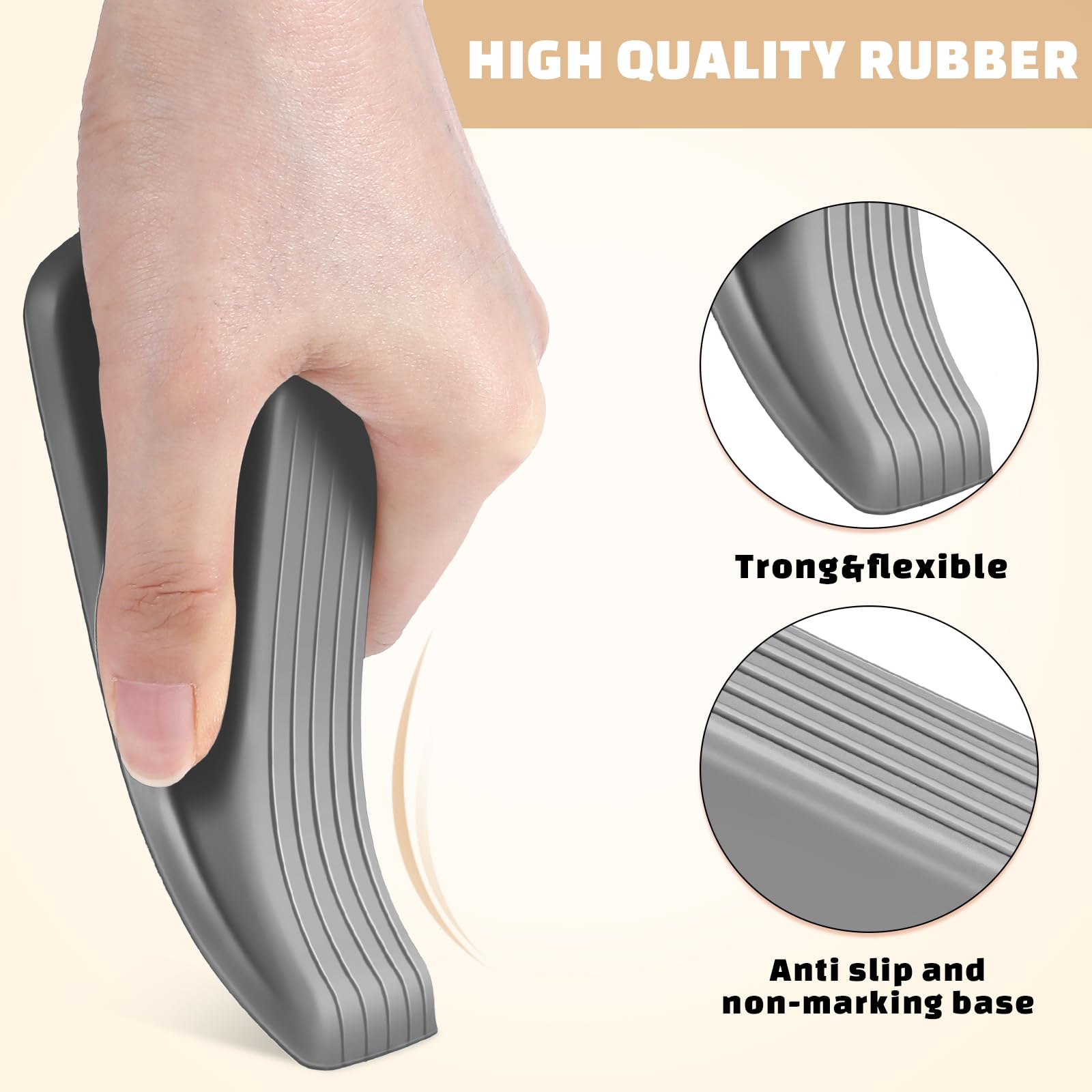 18/36/72 Pcs Rubber Door Stoppers for Bottom of Door