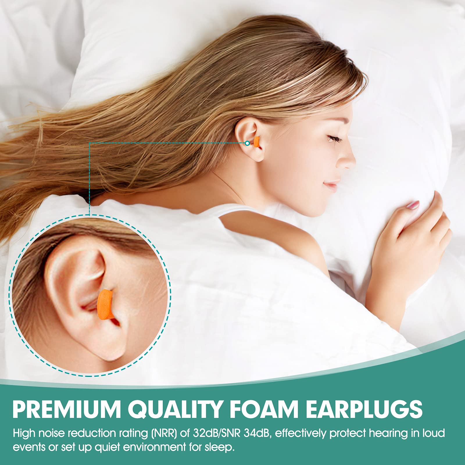 [50 Pairs] Ear Plugs for Noise Canceling
