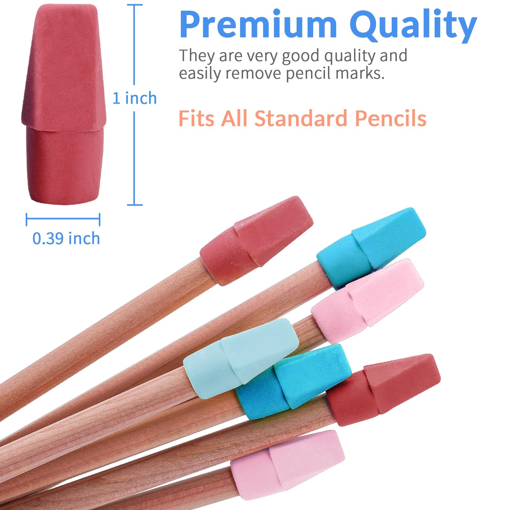 120 Pack Pencil Erasers, Pencil Top Erasers, 7 Colors