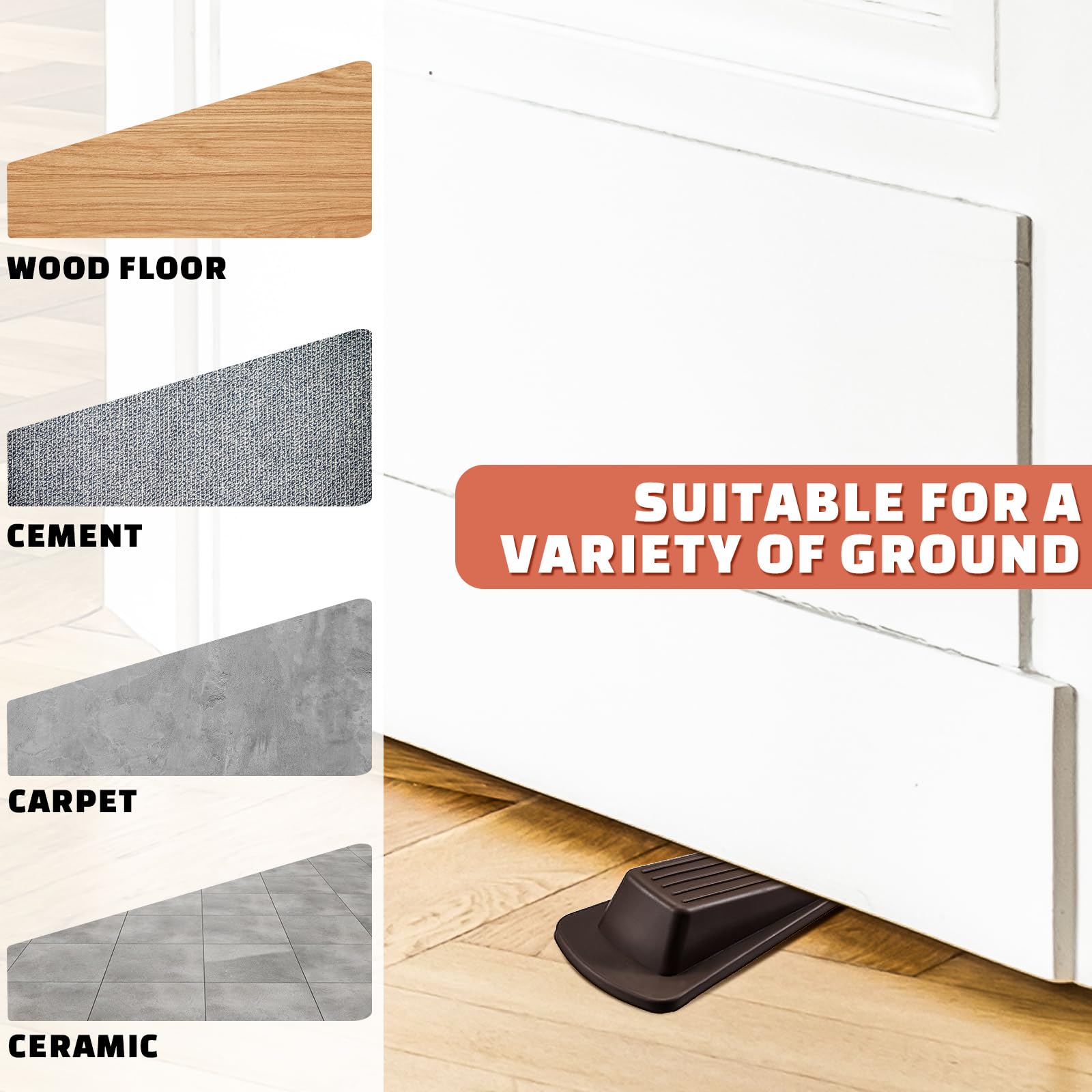 18/36/72 Pcs Rubber Door Stoppers for Bottom of Door