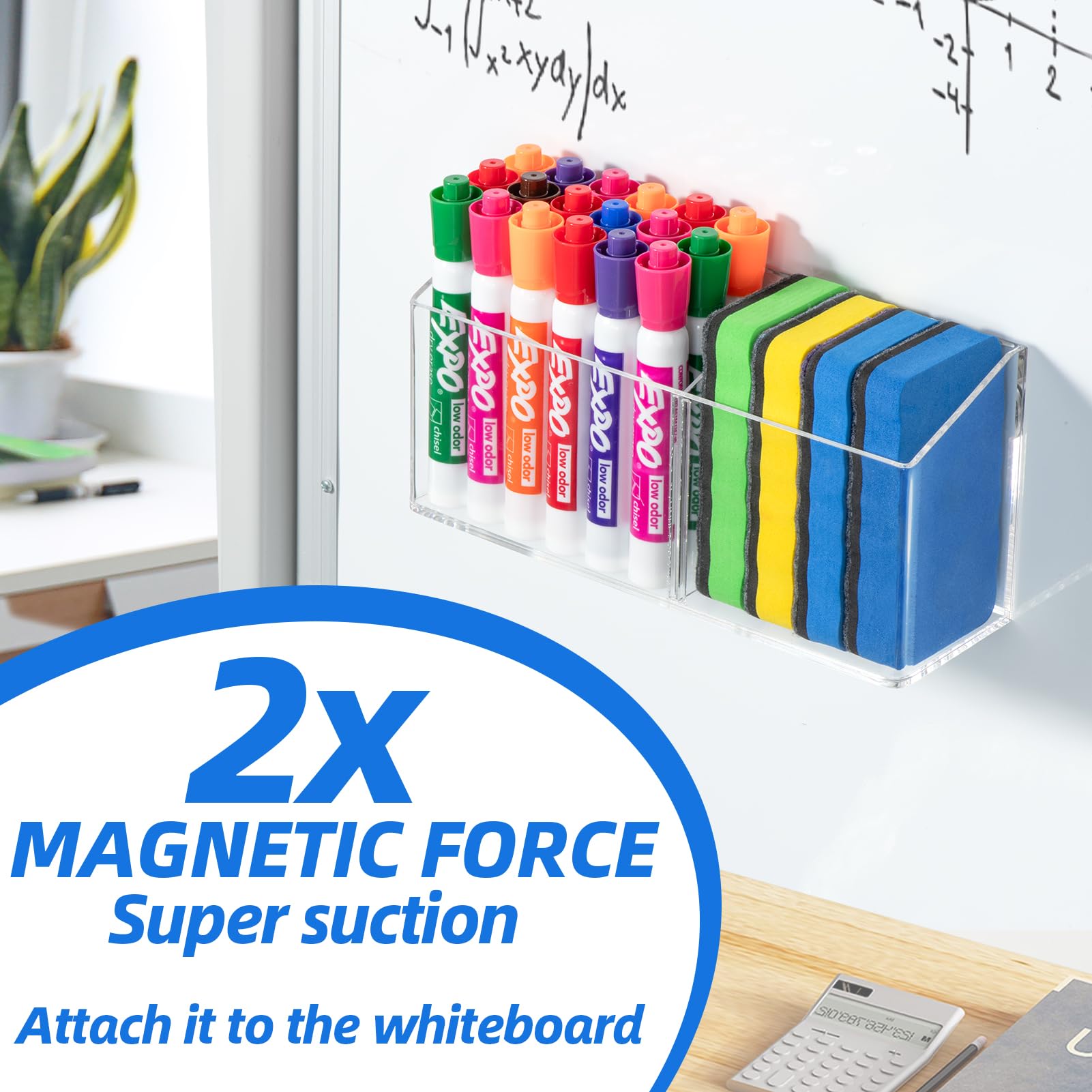 [1 CT] Magnetic Dry Erase Marker Holder
