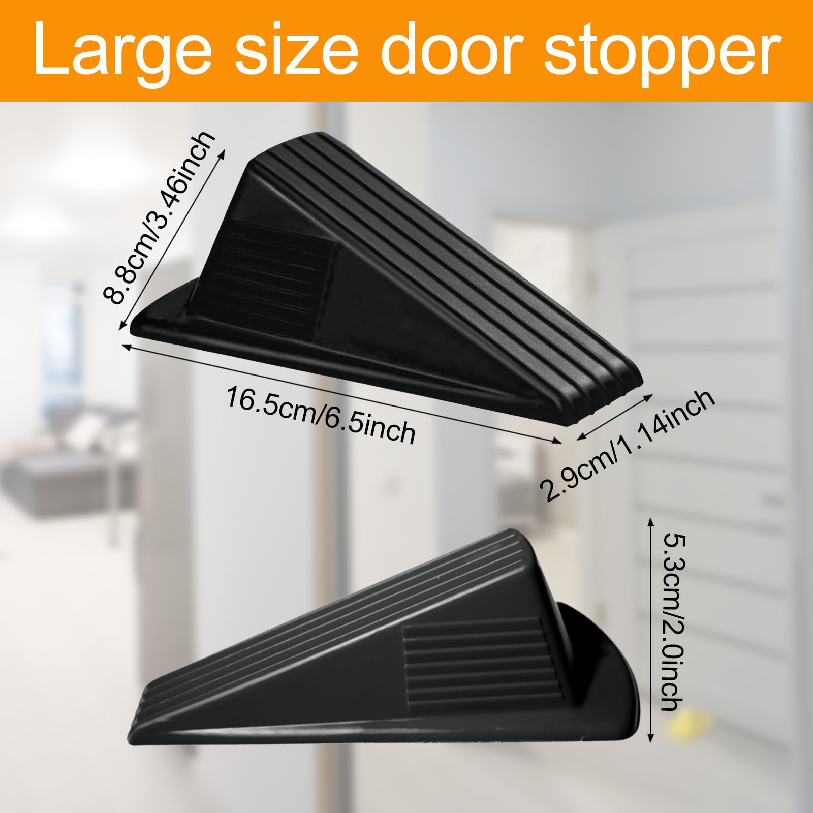 [5 Pack] Jumbo Door Stoppers for Floor