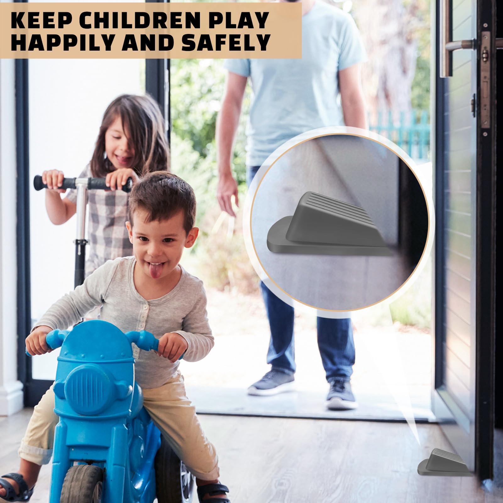 18/36/72 Pcs Rubber Door Stoppers for Bottom of Door