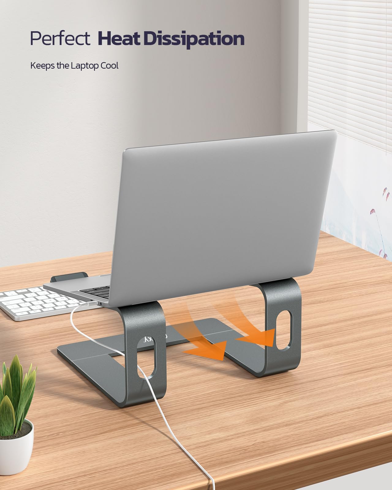 [1 PC] Detachable Ergonomic Laptop Mount Computer Stand for Desk, All 10-16" Laptops