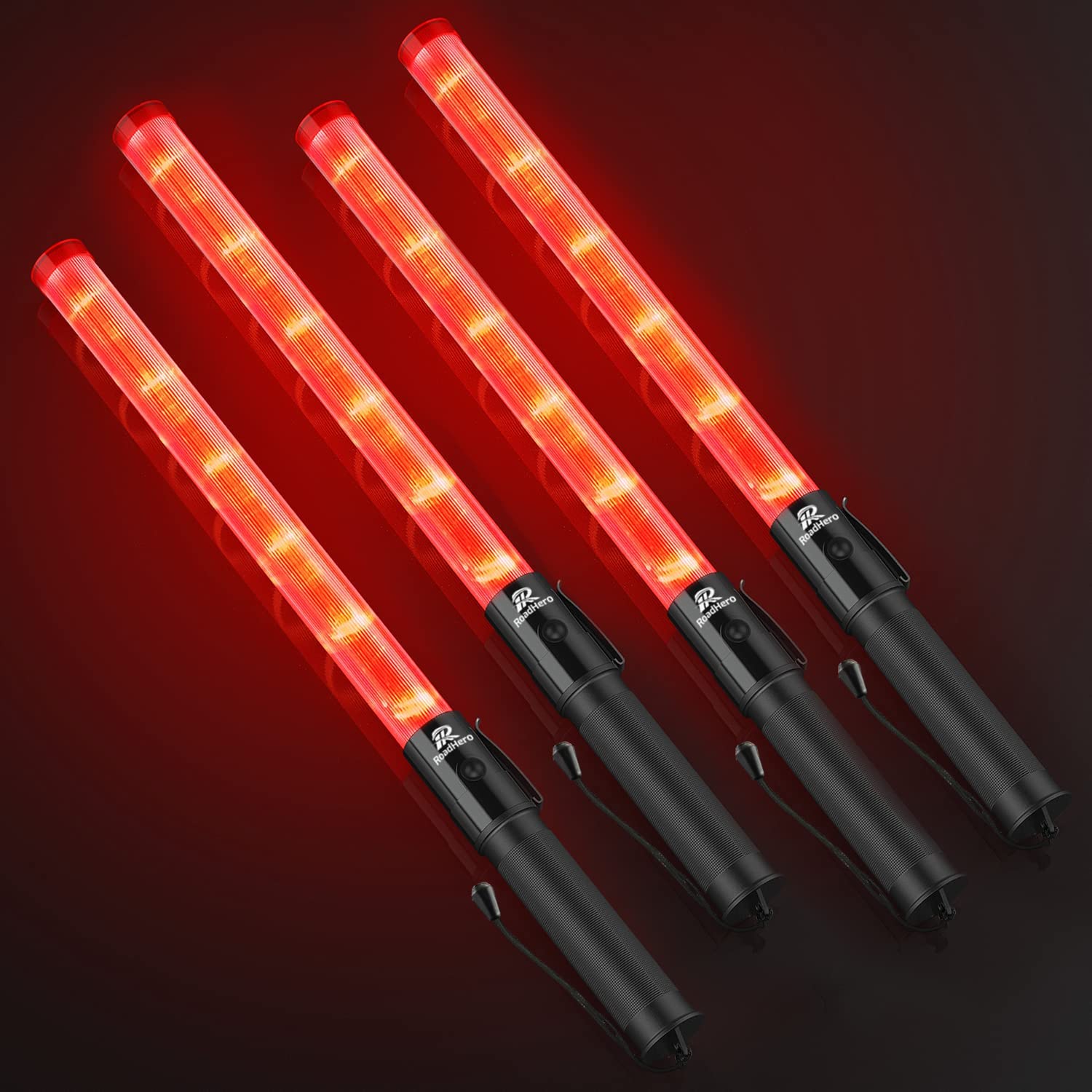 [2 / 4 Pack] Traffic Wand, 21 Inch Led Traffic Control Baton