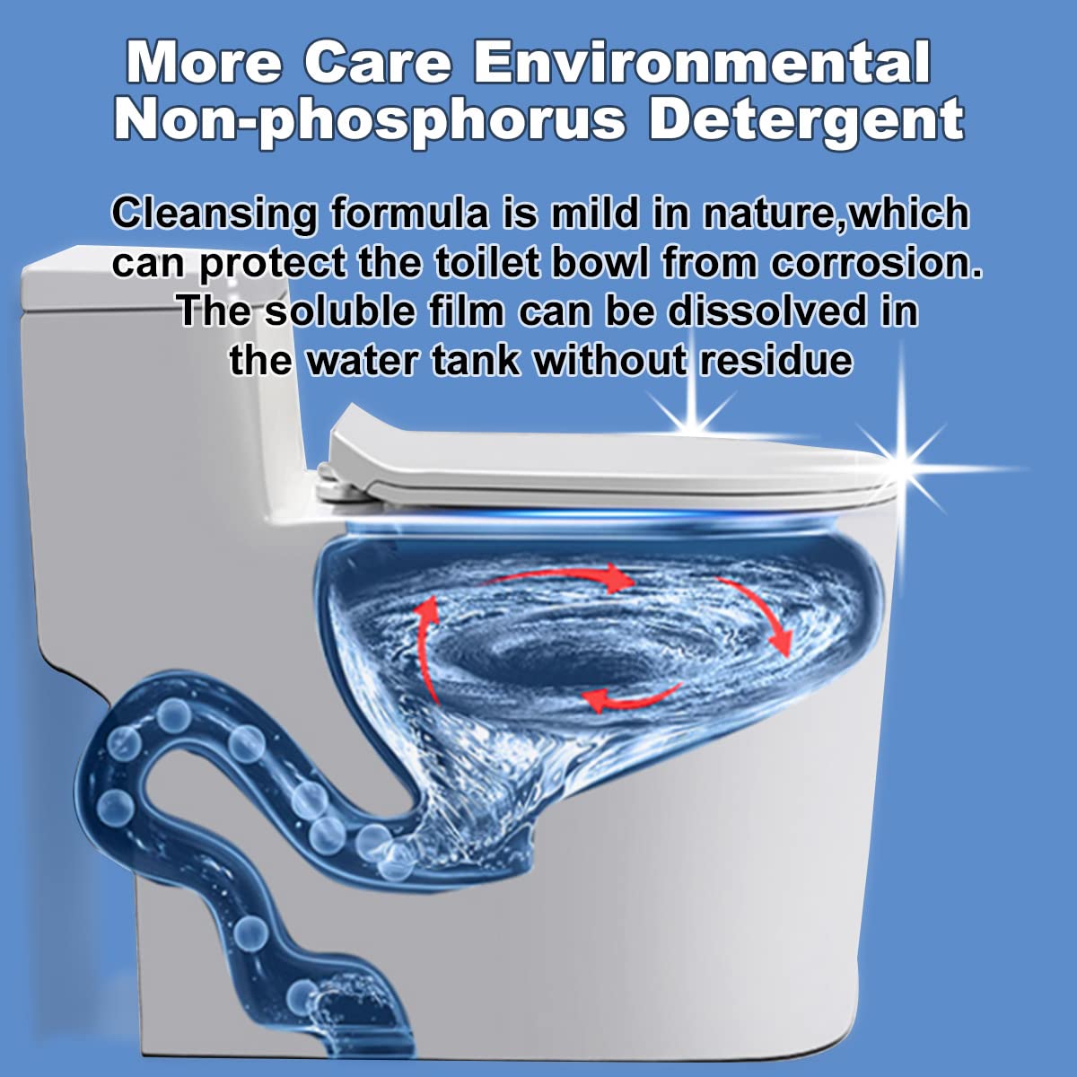 [18/ 30/ 54 Pack] Commercial & Household Toilet Bowl Cleaners