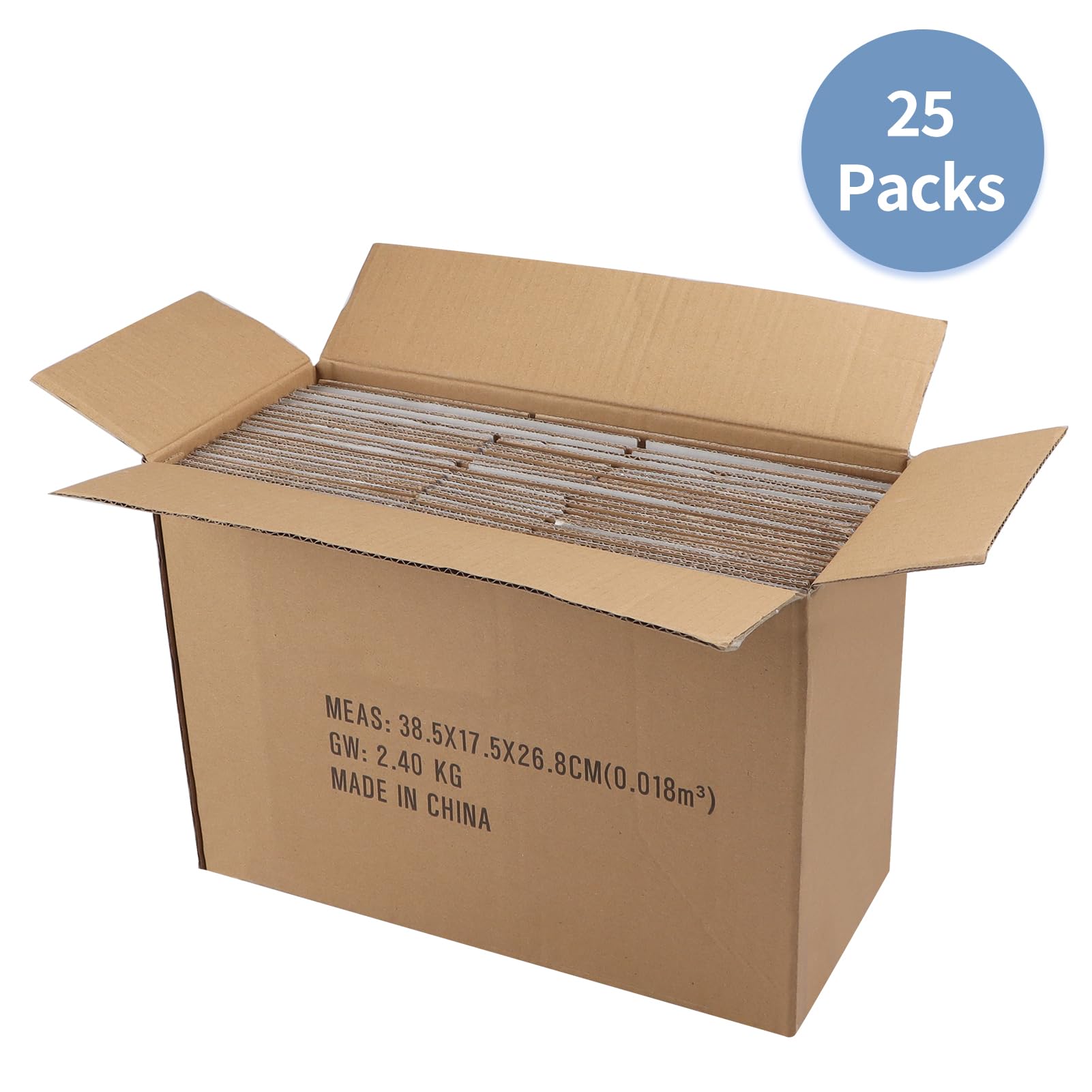 White Corrugated Cardboard Box (Set of 25)