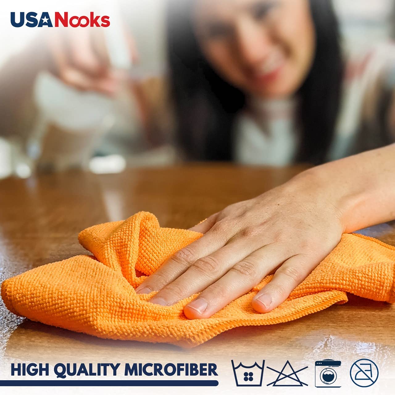 Microfiber Cleaning Cloth, 12x11 inches, Pack of 8
