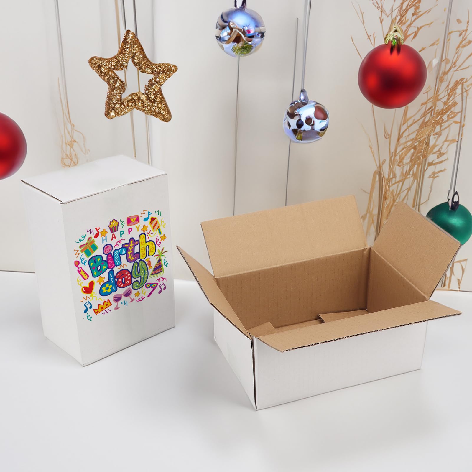 White Corrugated Cardboard Box (Set of 25)