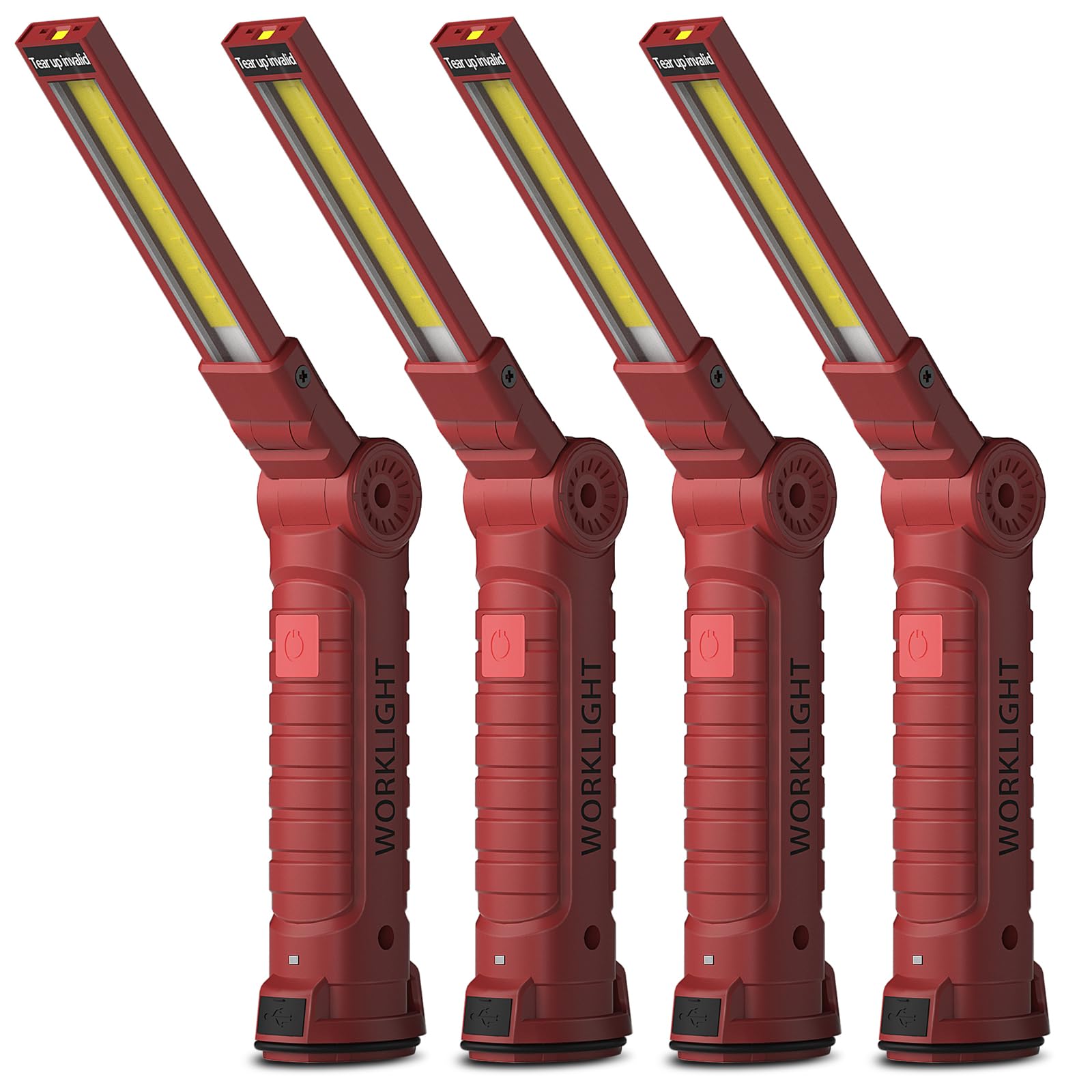 Rechargeable LED Work Light Grill Light with Magnetic Base 5 Modes 360° Rotate (2 or 4 Pack)