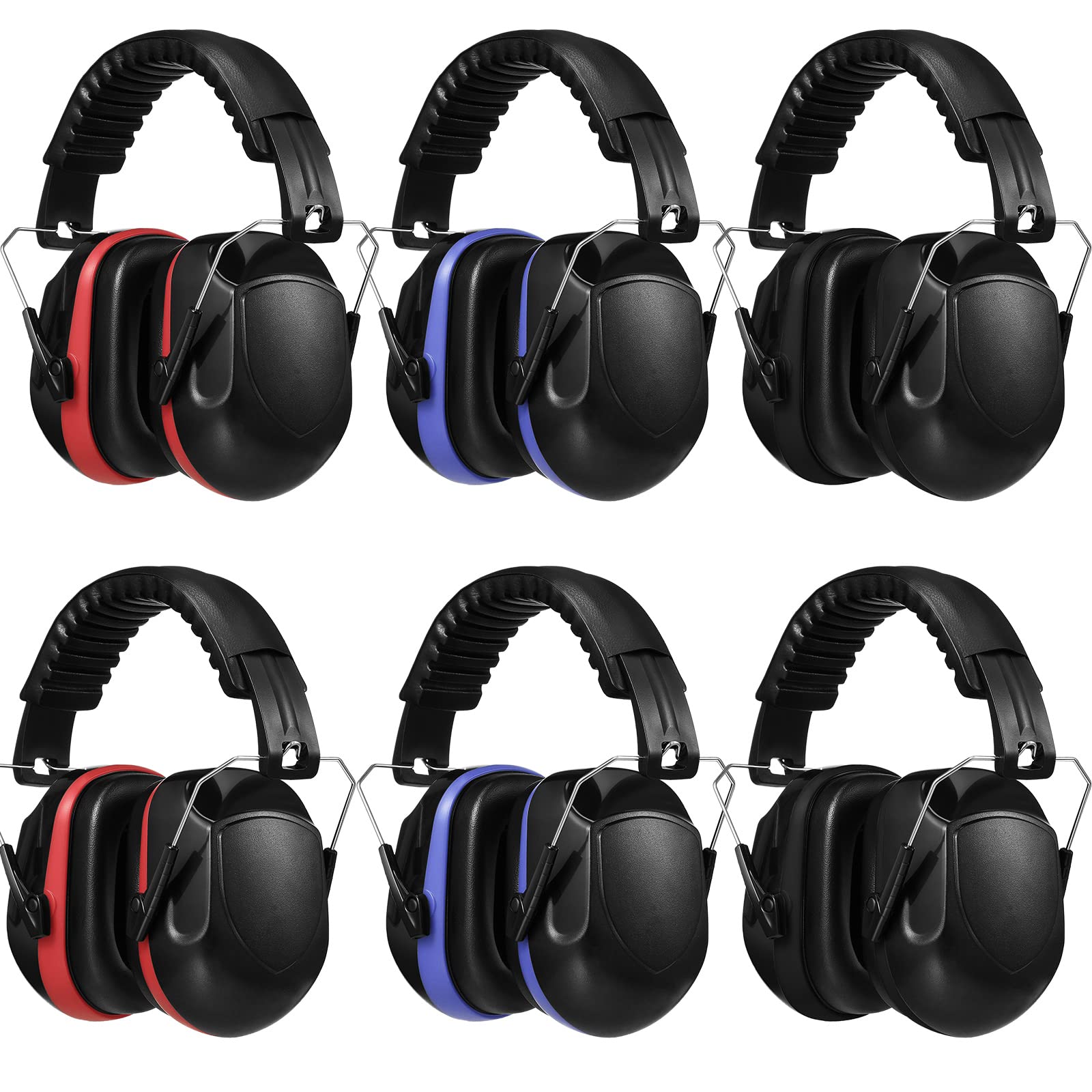 [6 PCS] Ear Protection, Noise Reduction, NRR 28dB Safety Hearing Ear Muffs
