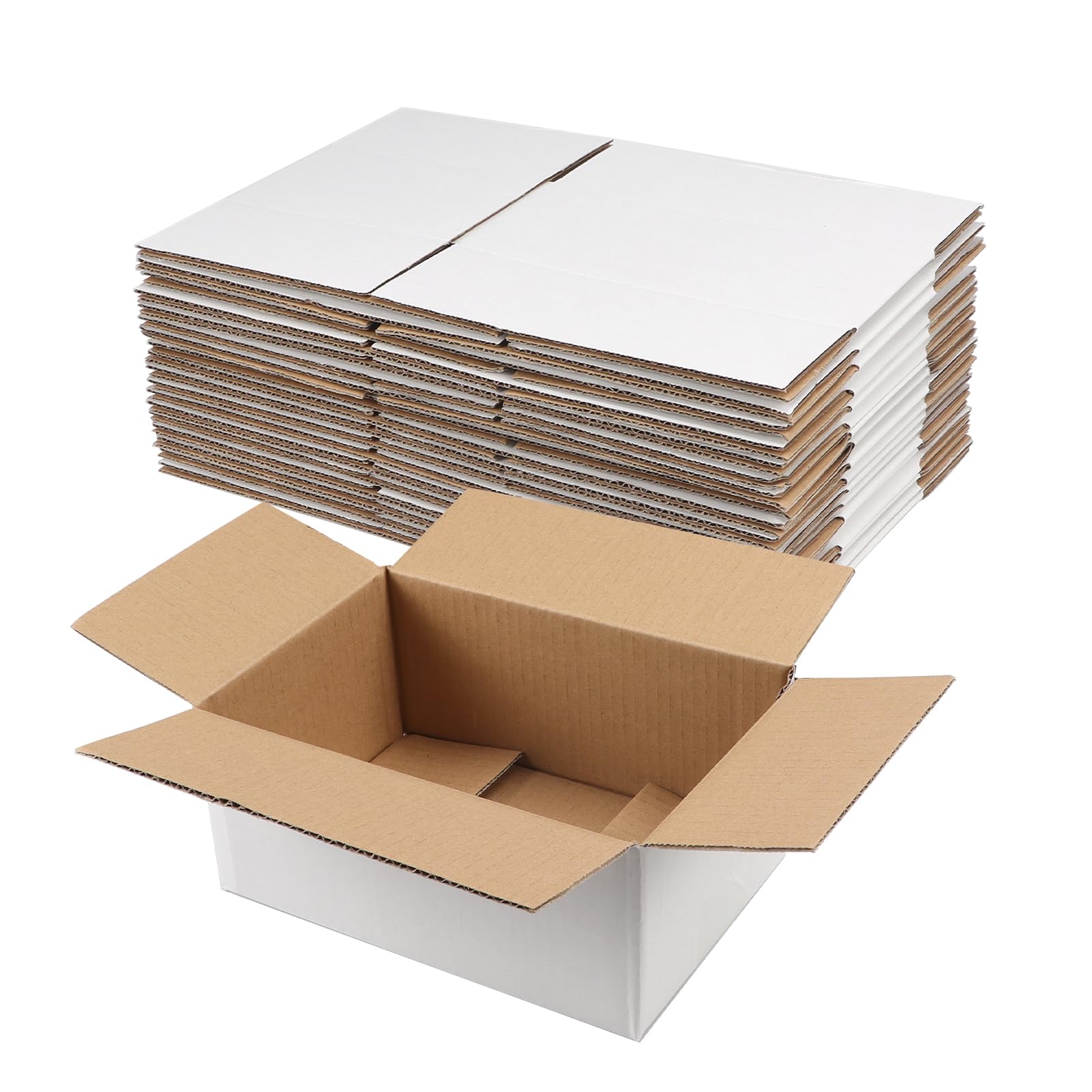 White Corrugated Cardboard Box (Set of 25)